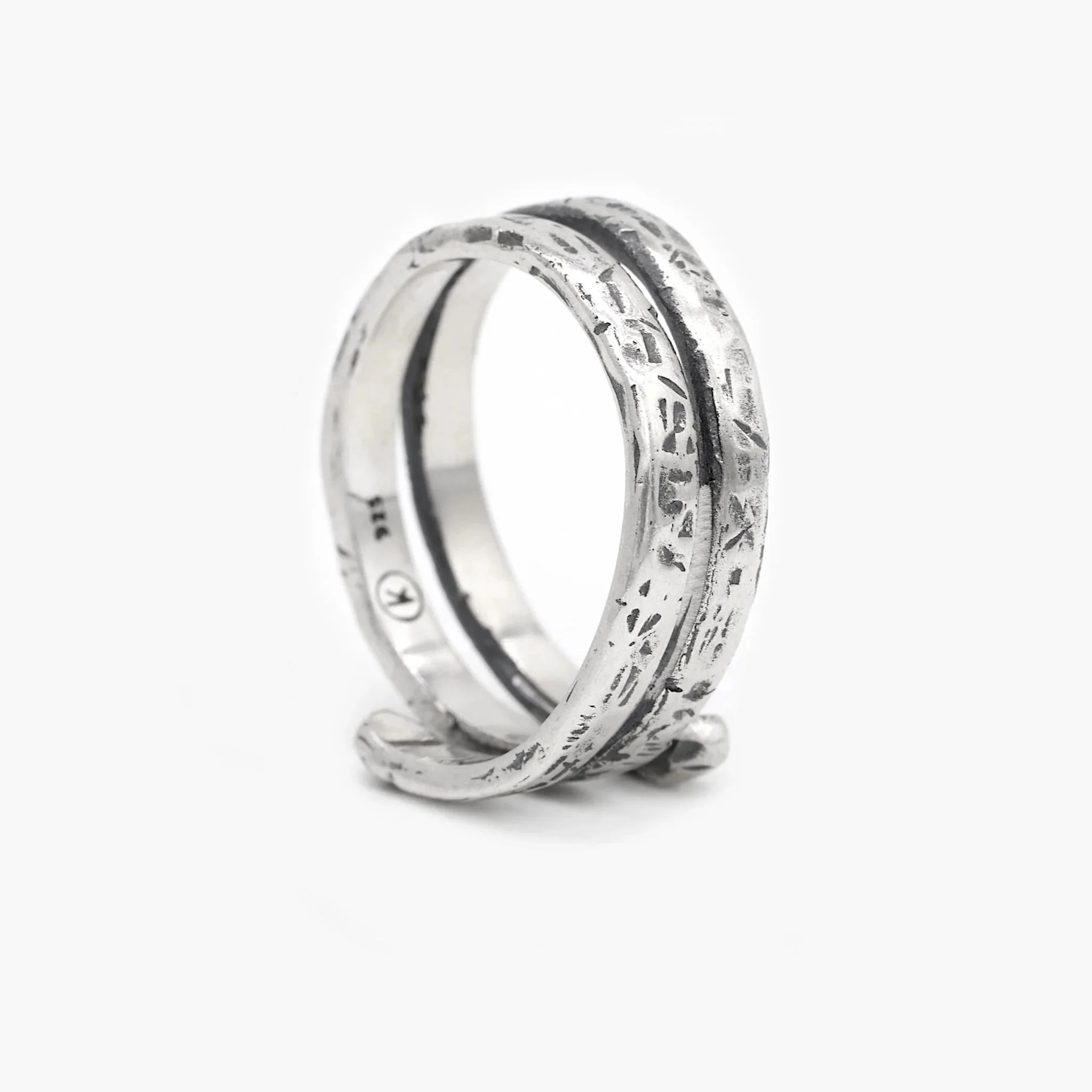 Hand-Forged Band Sterling Silver Ring - Image 2