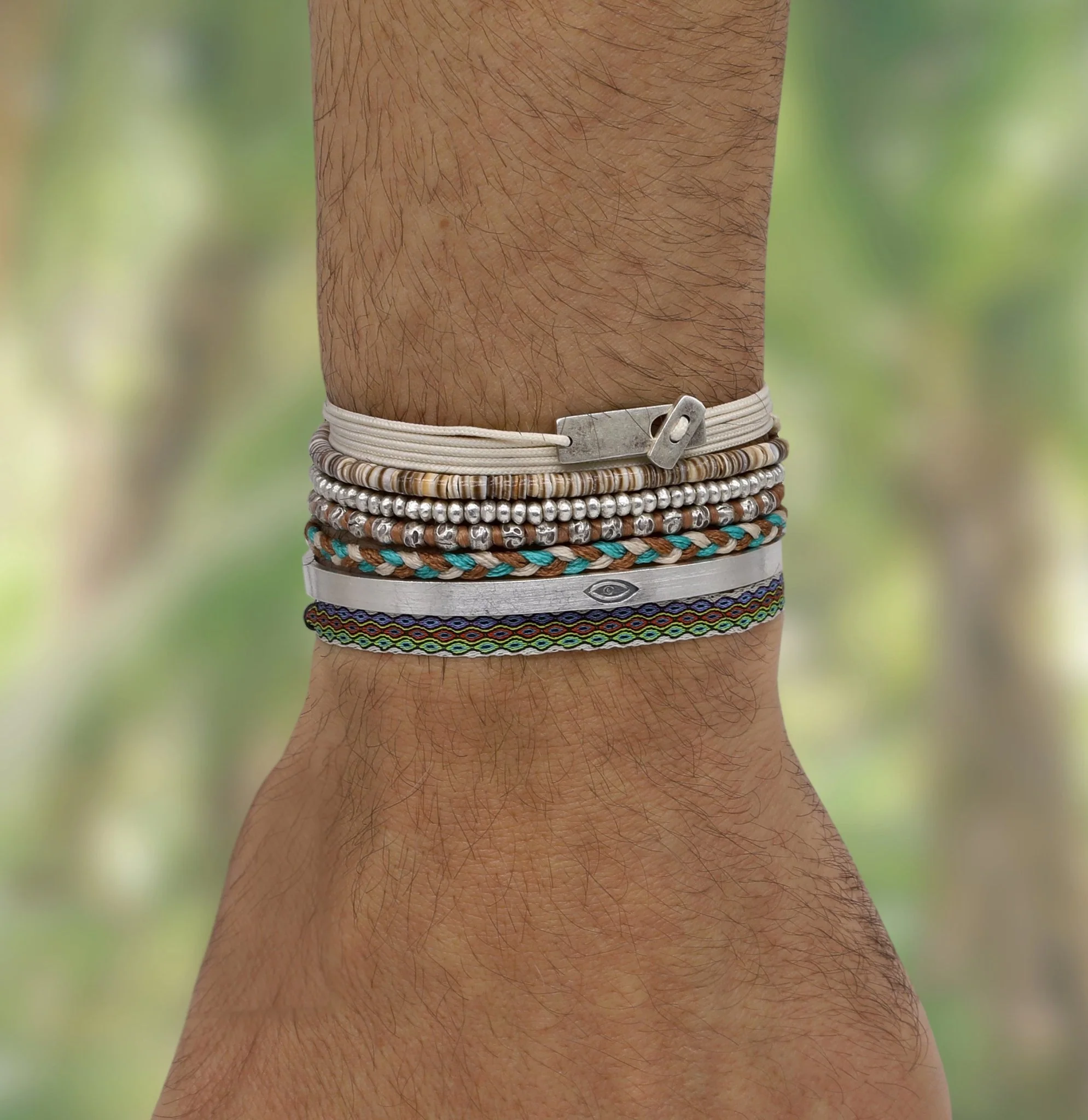 3mm Natural Sea Shell Beads Bracelet - Image 2
