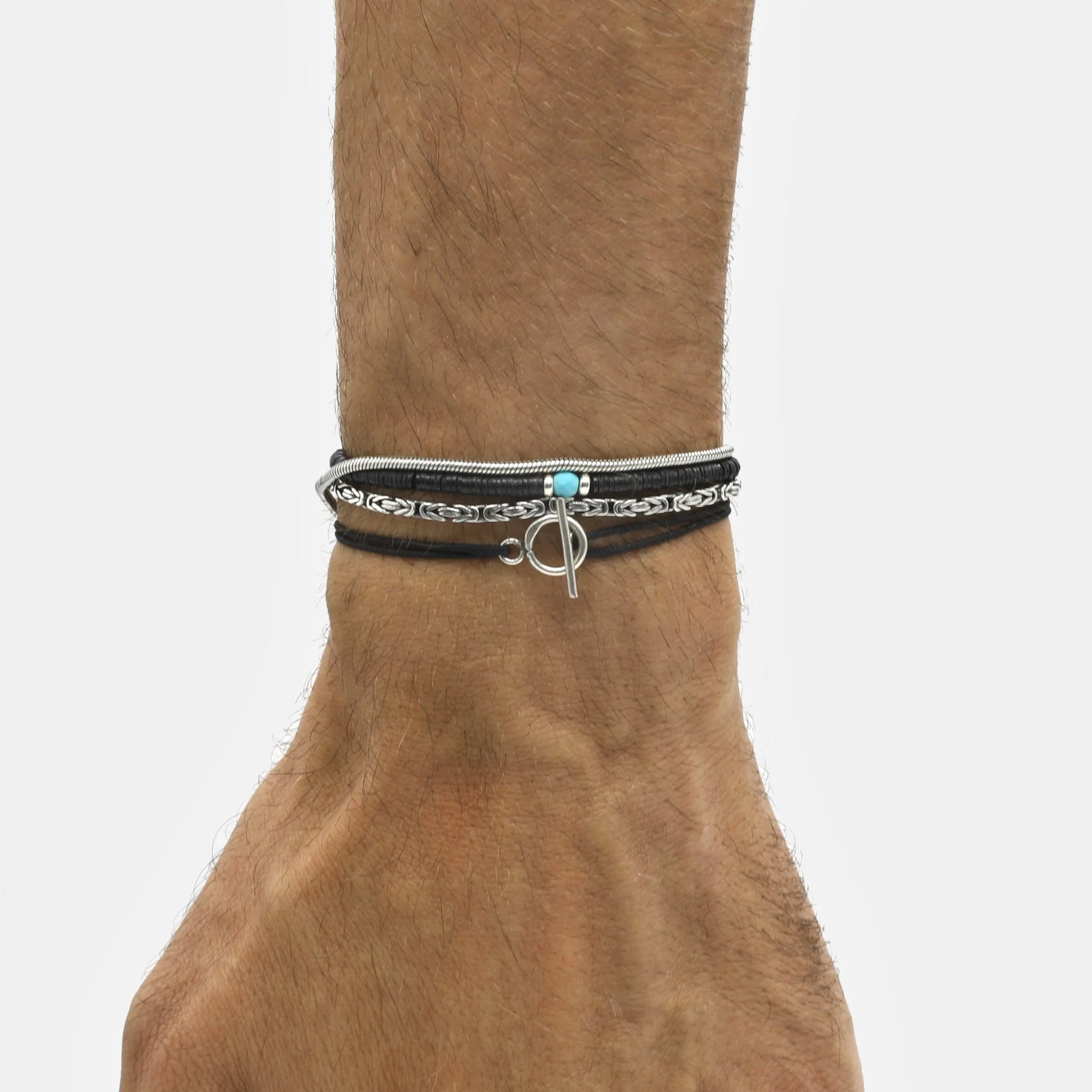 3mm Vinyl Beads Bracelet (Black) - Image 2