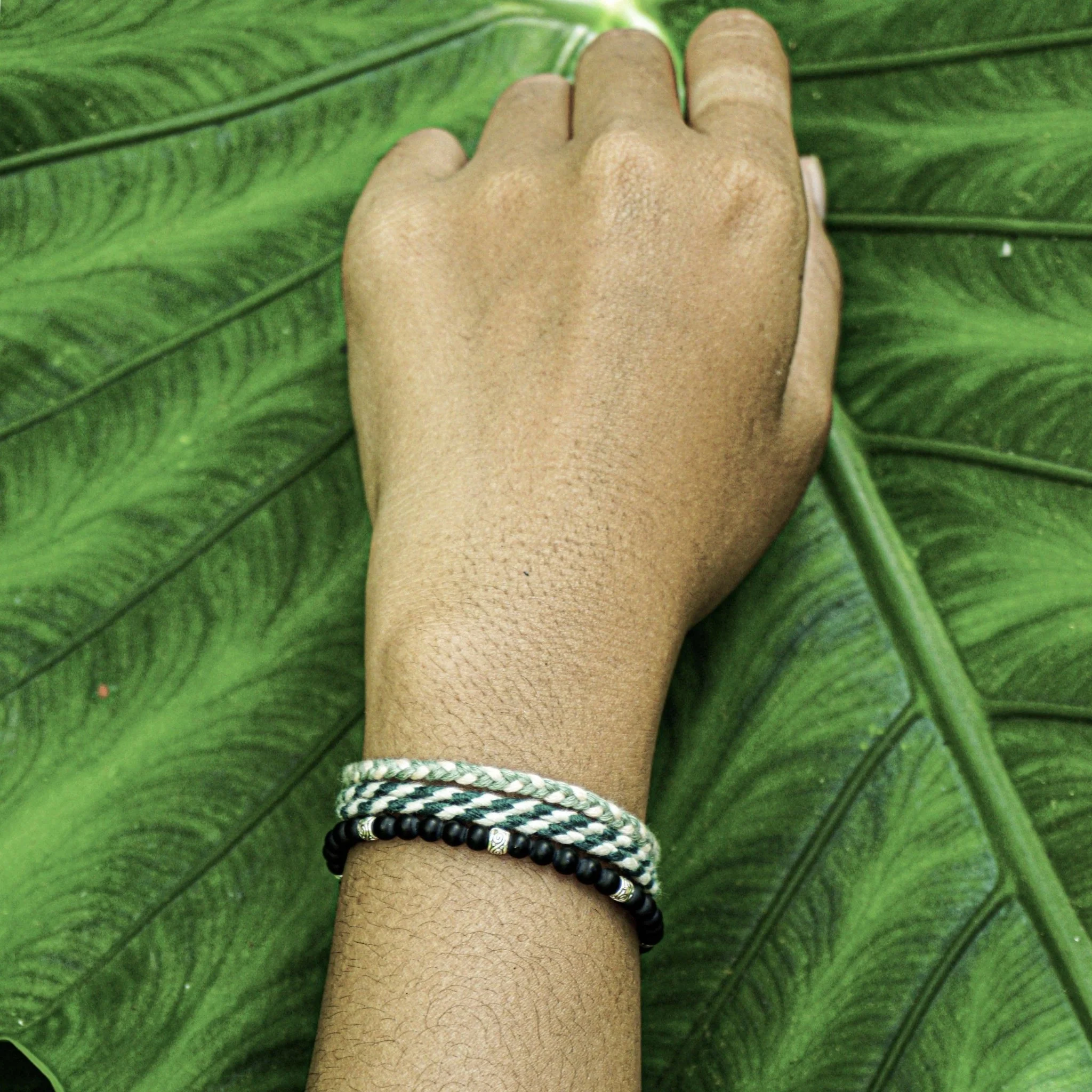 4mm "Macramé" Bracelet (Matte Onyx) - Image 3