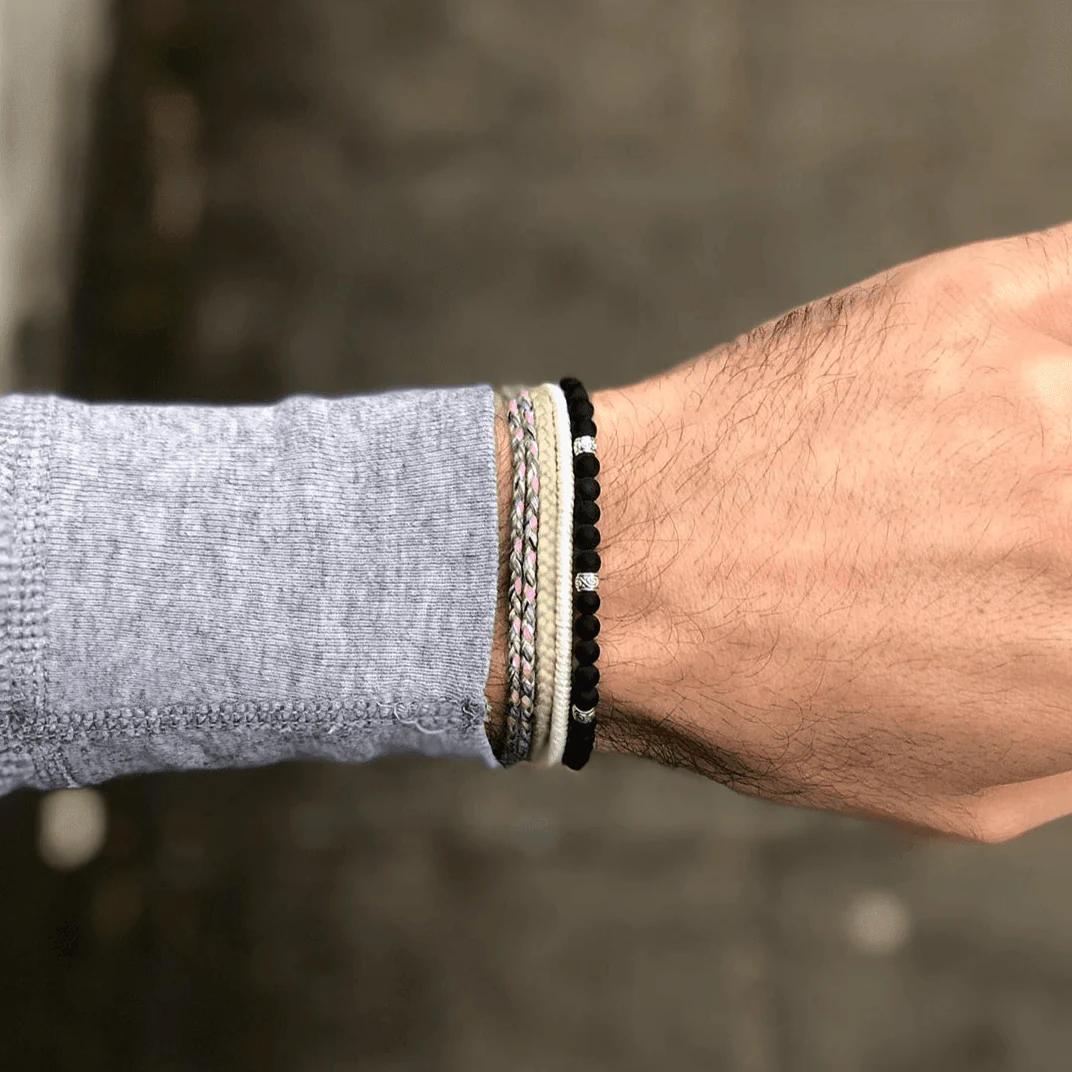 4mm "Macramé" Bracelet (Matte Onyx) - Image 6