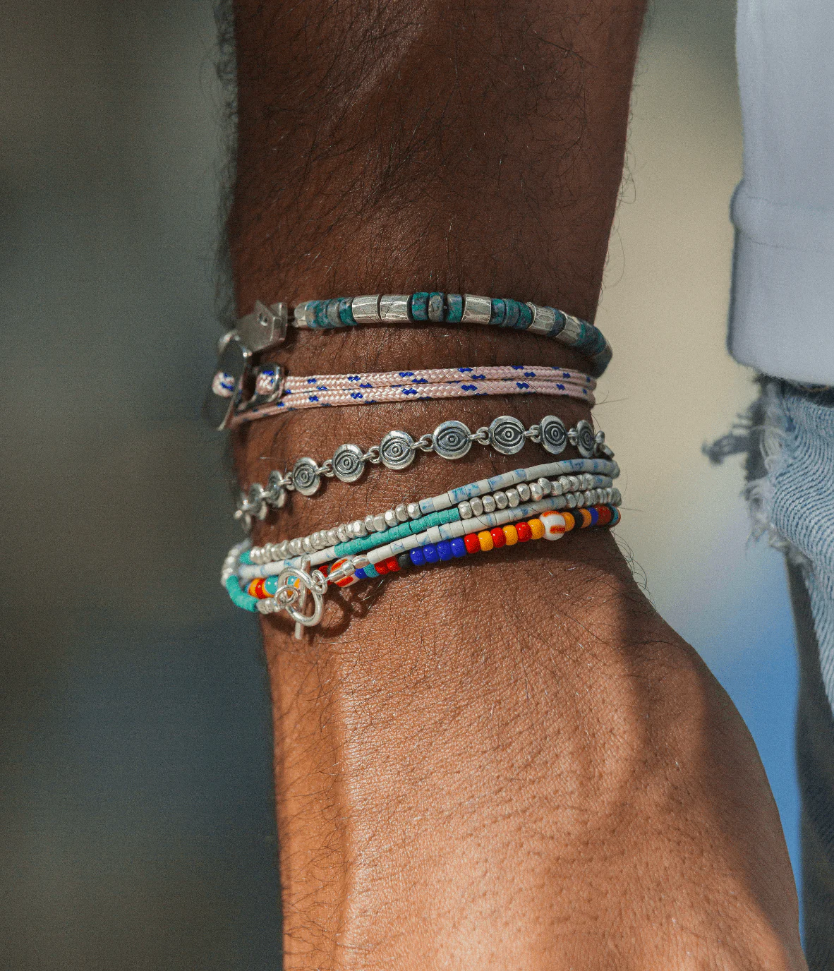 6mm Sterling Silver Evil Eye Bracelet - Image 3