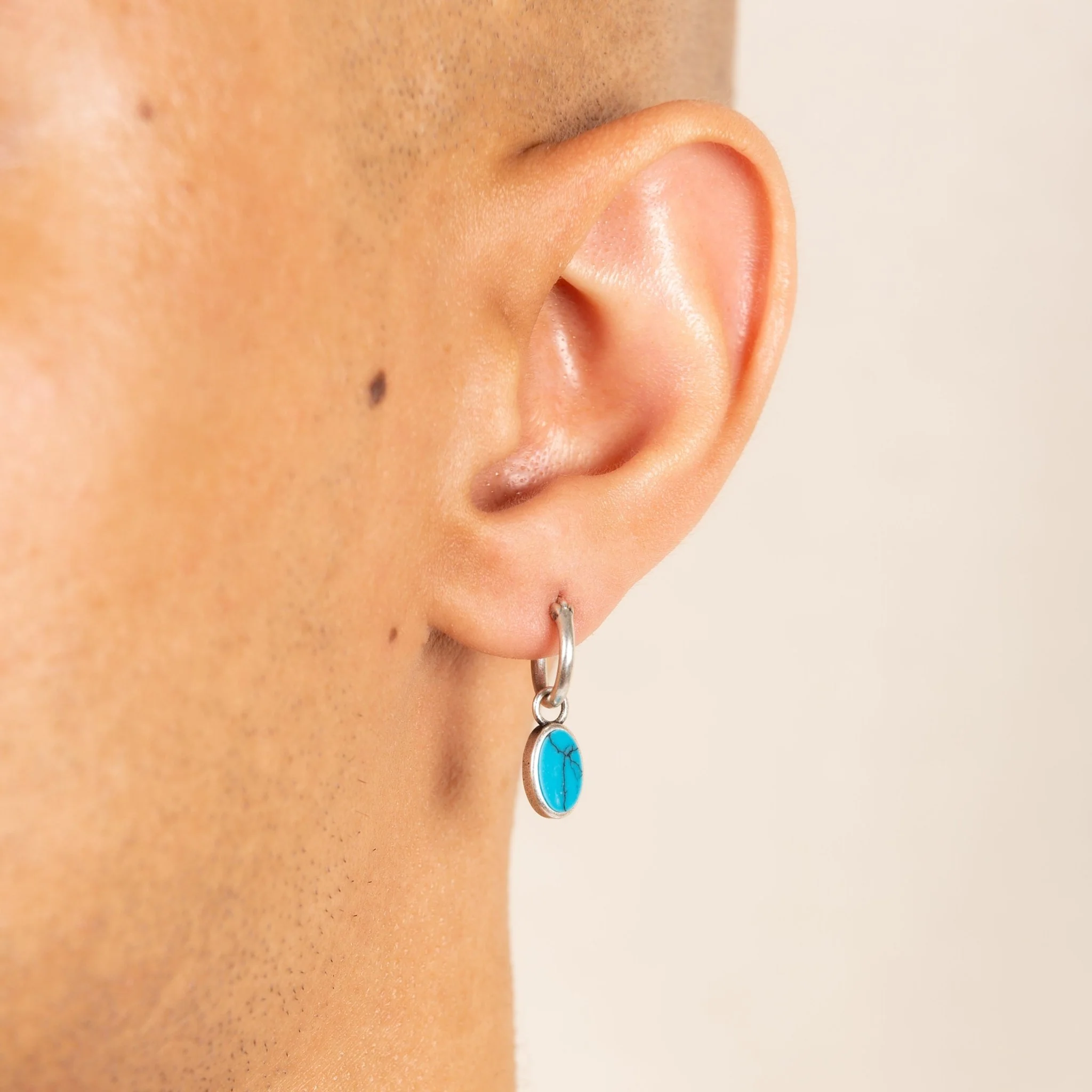 Arizona Turquoise Charm Sterling Silver Earring - Image 2