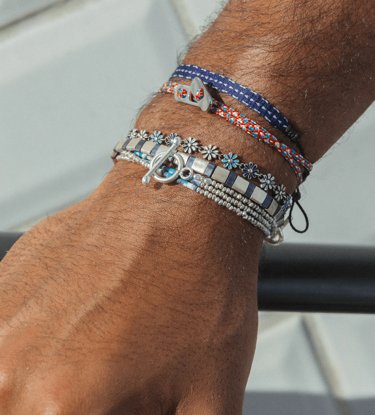Assorted Daisy Sterling Silver Chain Bracelet - Image 8