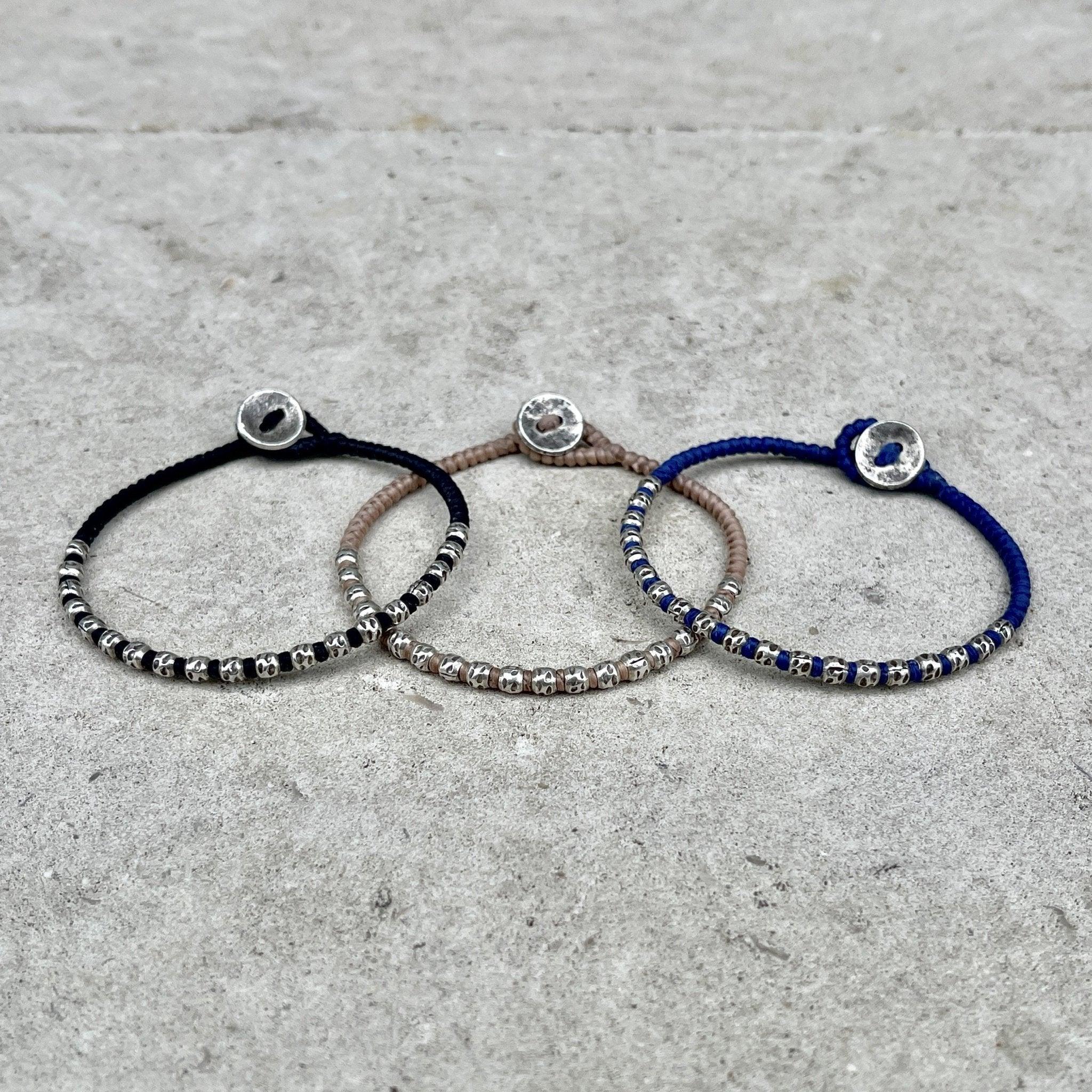 Braided "Kamasan" Silver Bracelet (Brown) - Image 3
