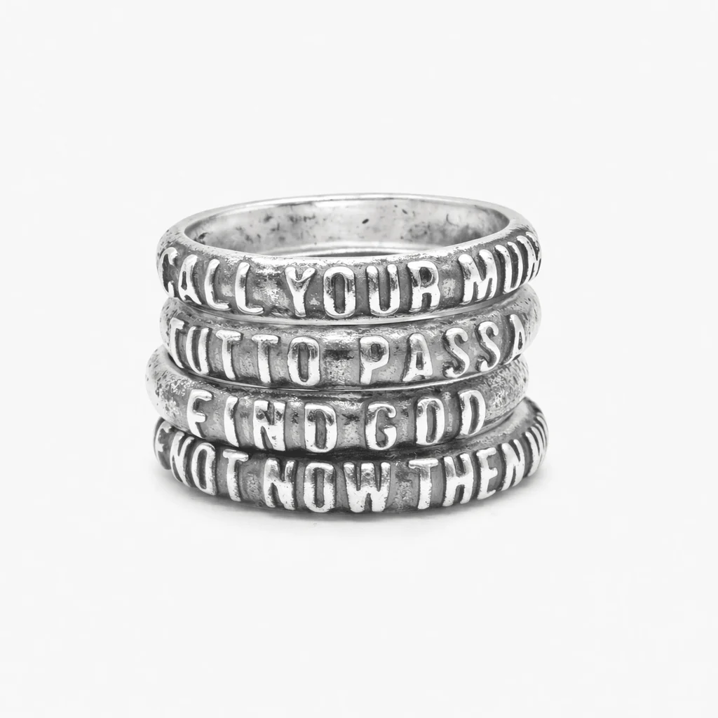 Call Your Mum Sterling Silver Ring Band - Image 2