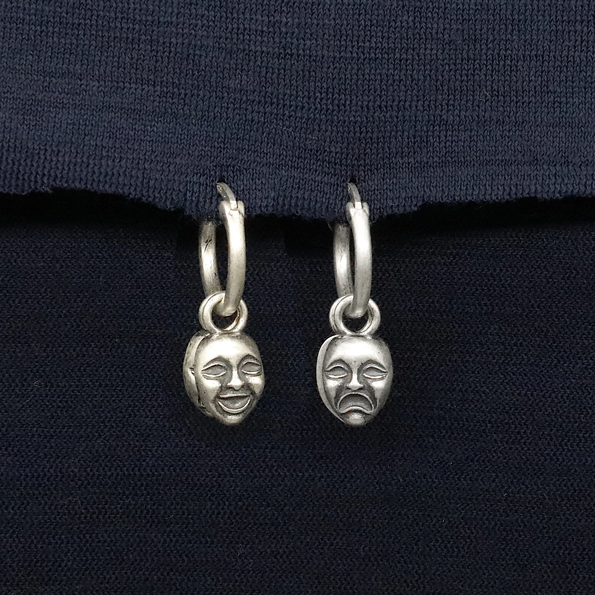 Comedy And Tragedy Sterling Silver Earring - Image 6