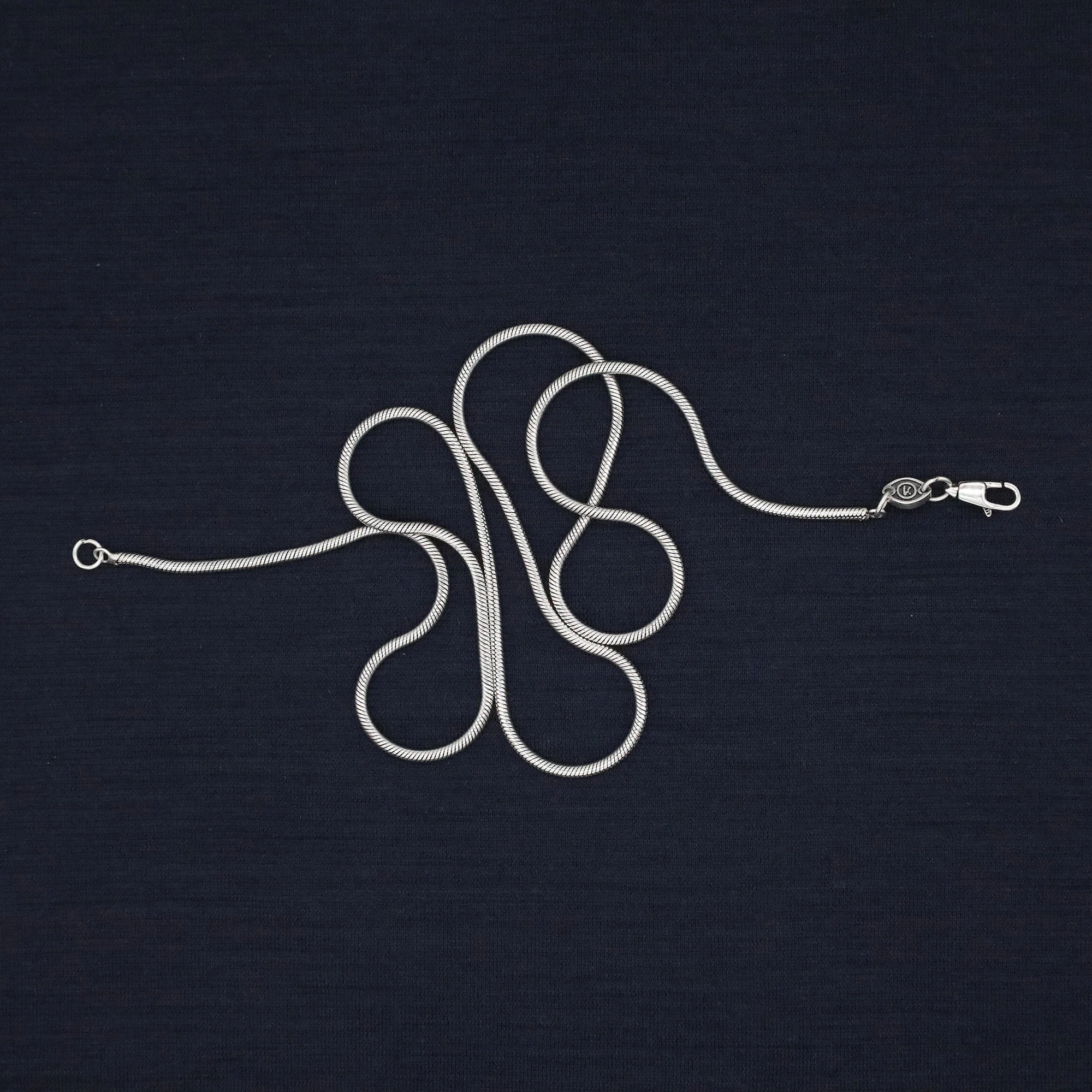 2.5mm Sterling Silver Snake Chain Necklace - Image 6