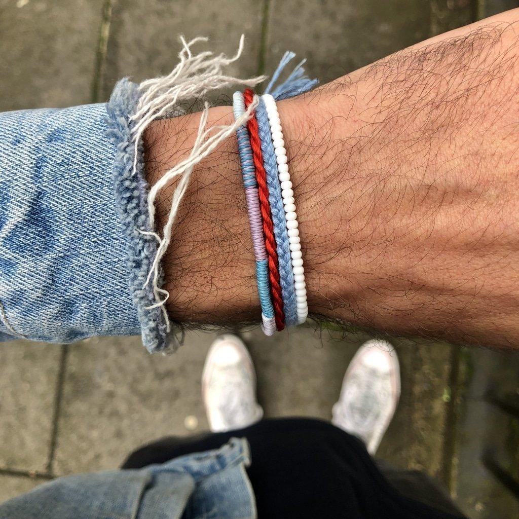 Cotton Temple Bracelet (Grey) - Image 4