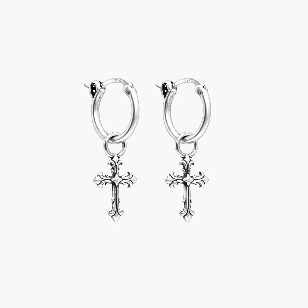 Cross Sterling Silver Earring - Image 4