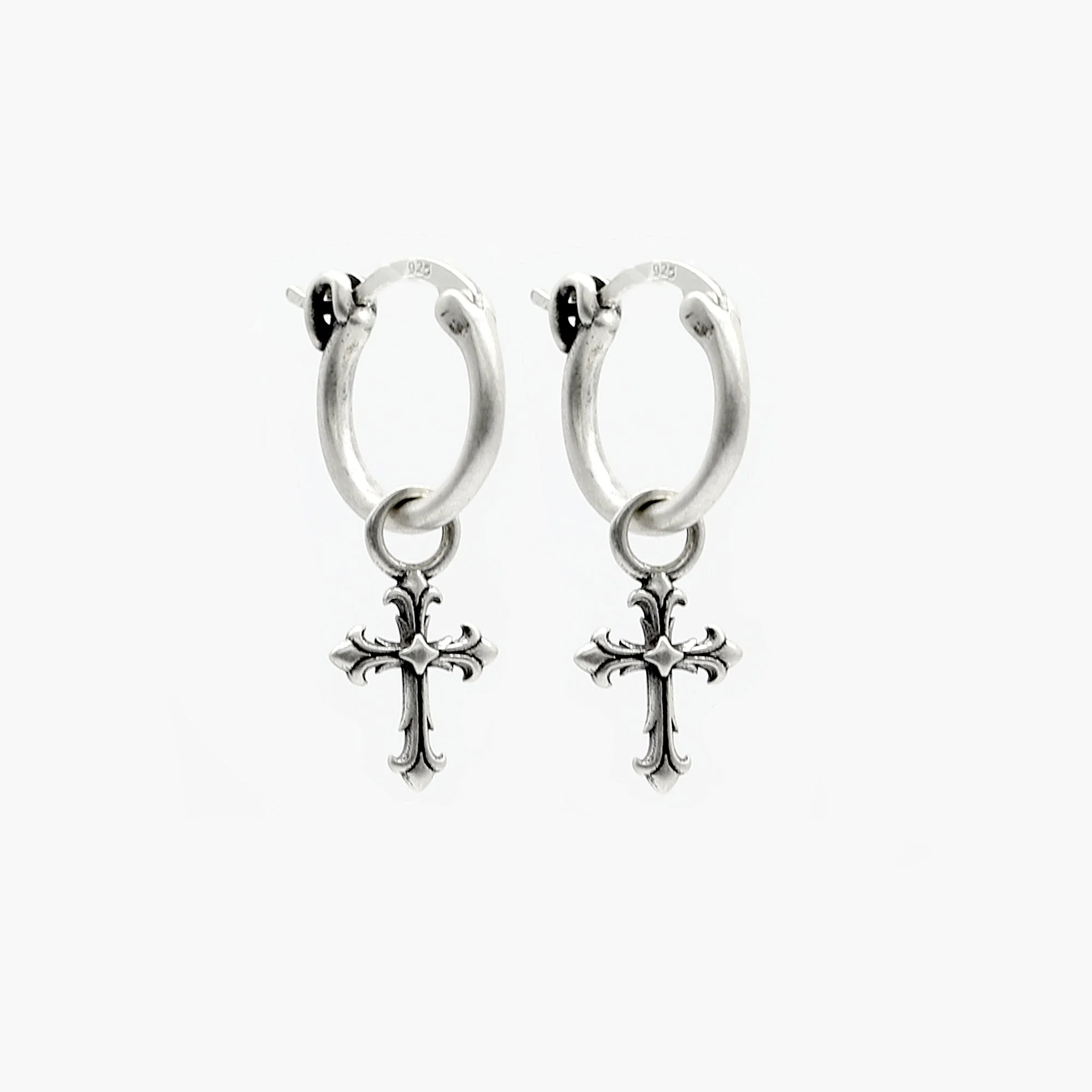 Cross Sterling Silver Earring - Image 5