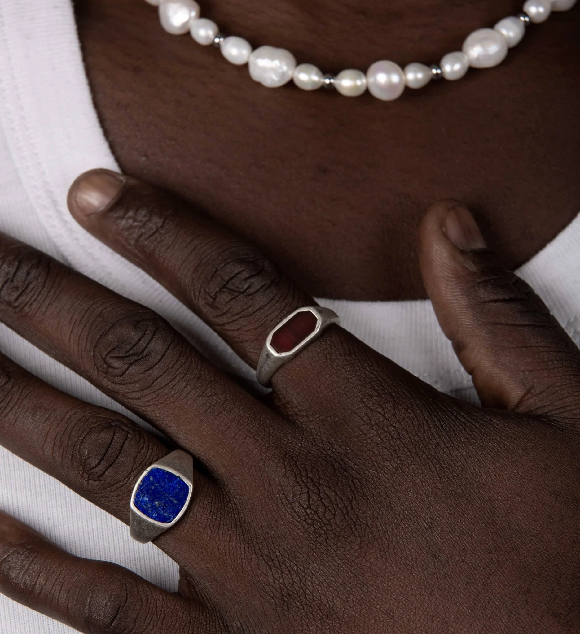 Cushion Signet Ring With Lapis Lazuli Stone - Image 4