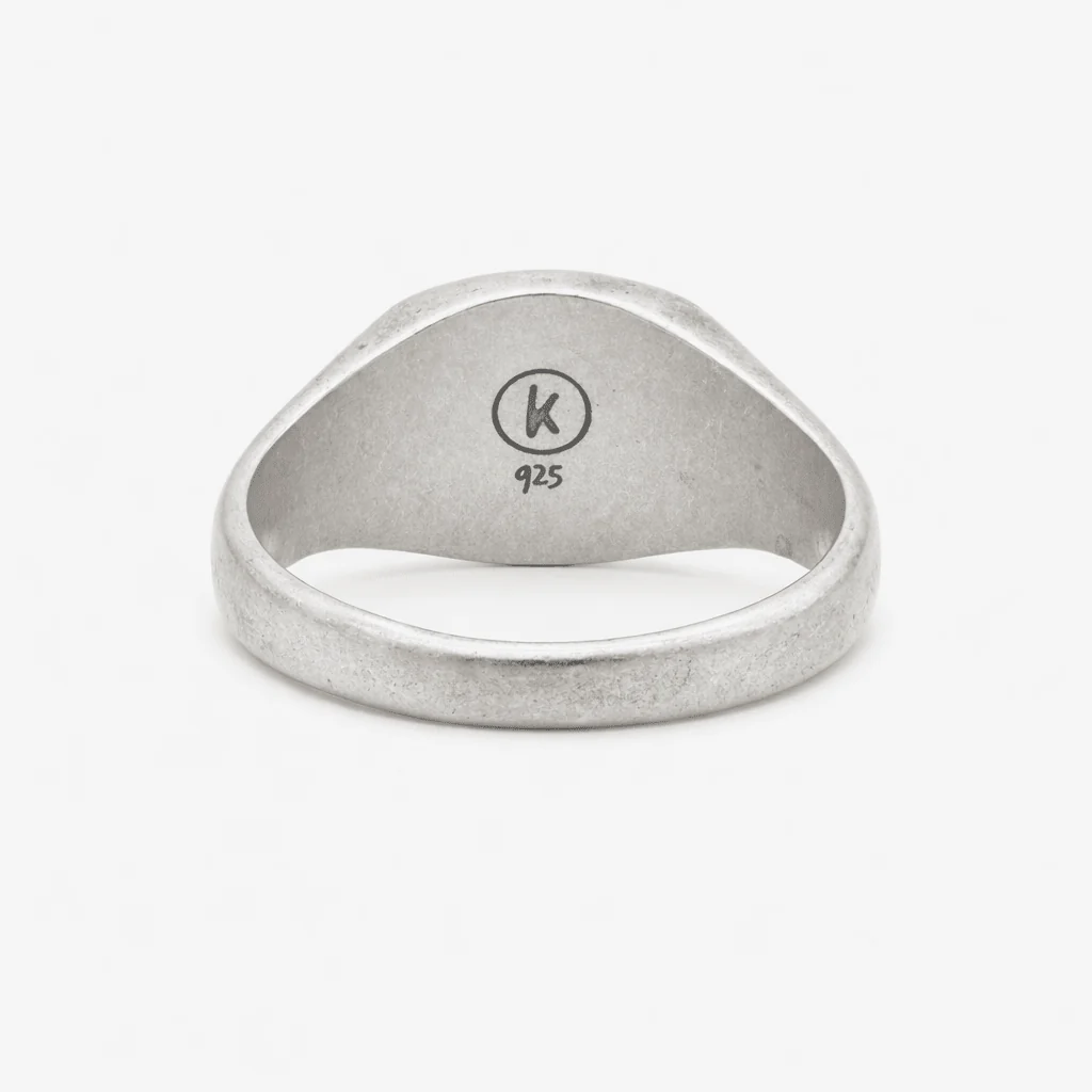 Cushion Signet Ring With Malachite Stone - Image 2