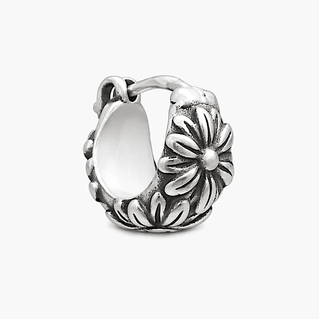 Daisy Hoop Sterling Silver Earring - Image 4