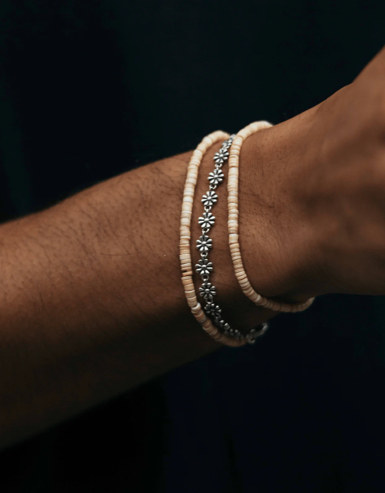 Daisy Sterling Silver Chain Bracelet - Image 4
