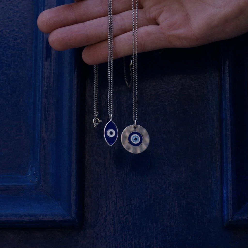 Evil Eye "Ammos" Silver Necklace - Image 3