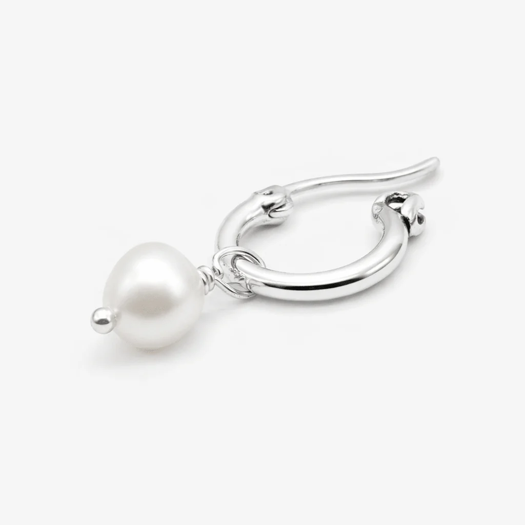 Freshwater Pearl Sterling Silver Earring - Image 6