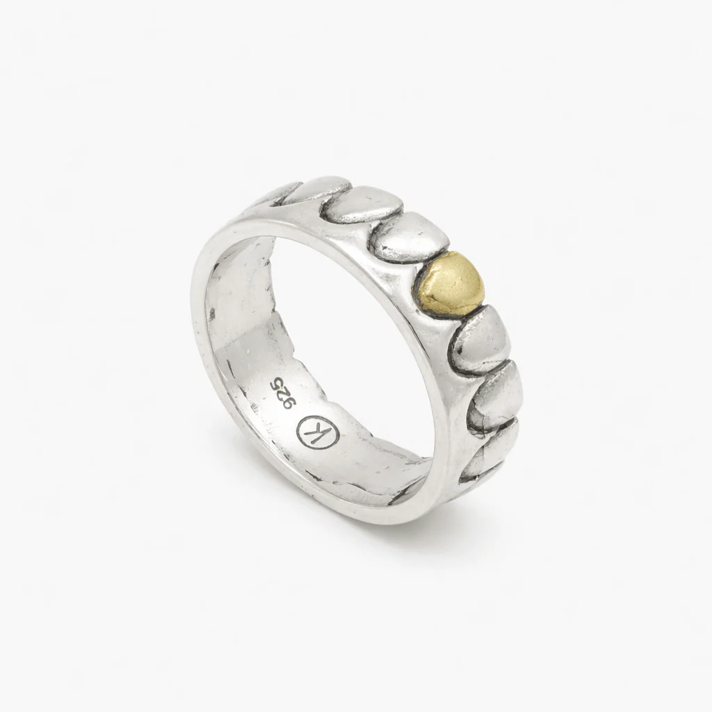 Golden Tooth Sterling Silver Ring - Image 3