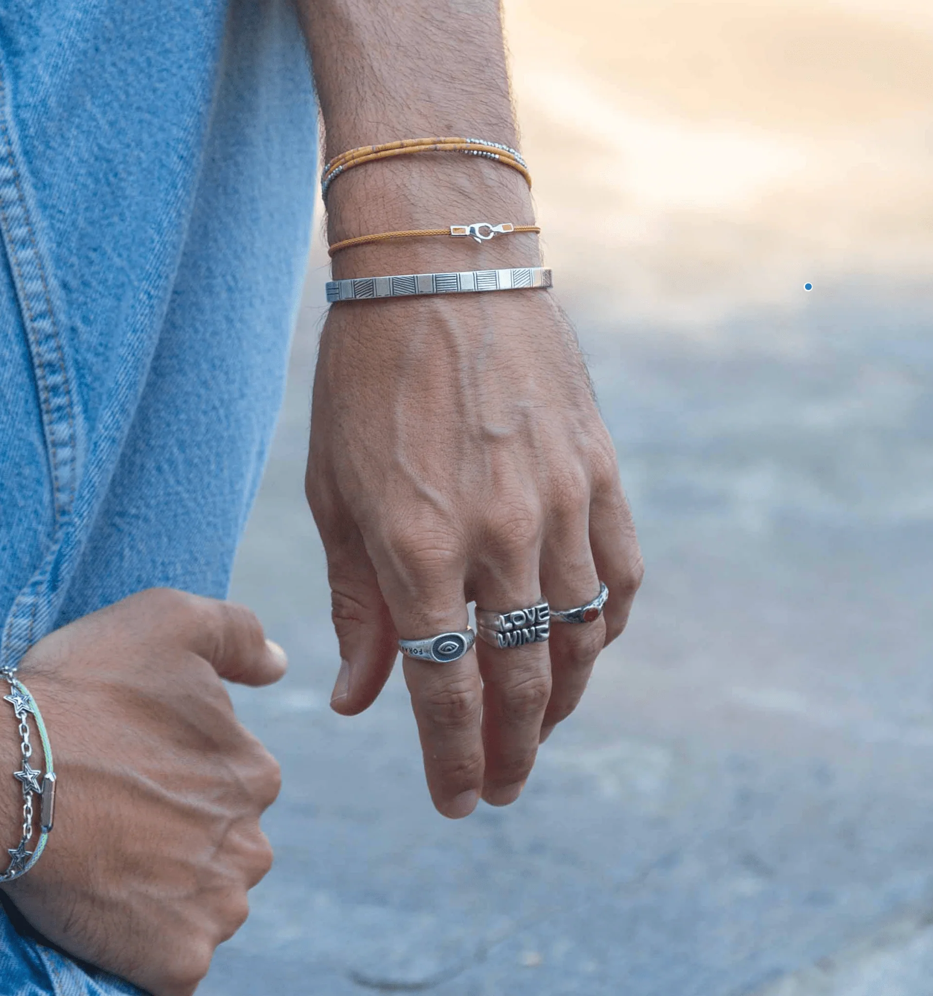 Hand-forged "Pueblo" Silver Bangle - Image 5