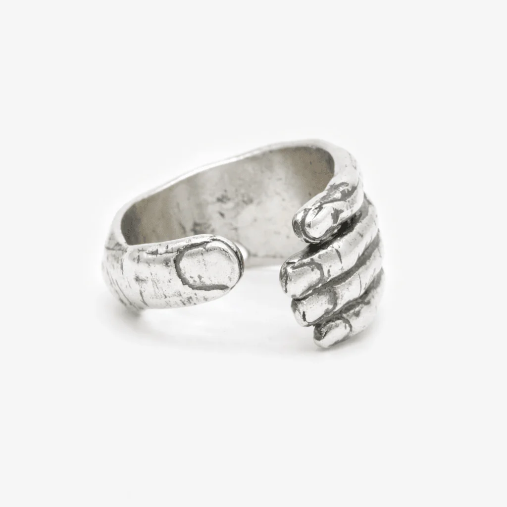 Hand Sterling Silver Signet Ring - Image 2