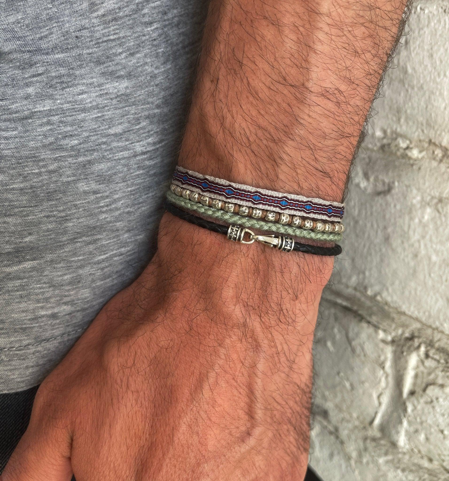 Handmade Purnama Bracelet 48 (Blue/Red) - Image 4