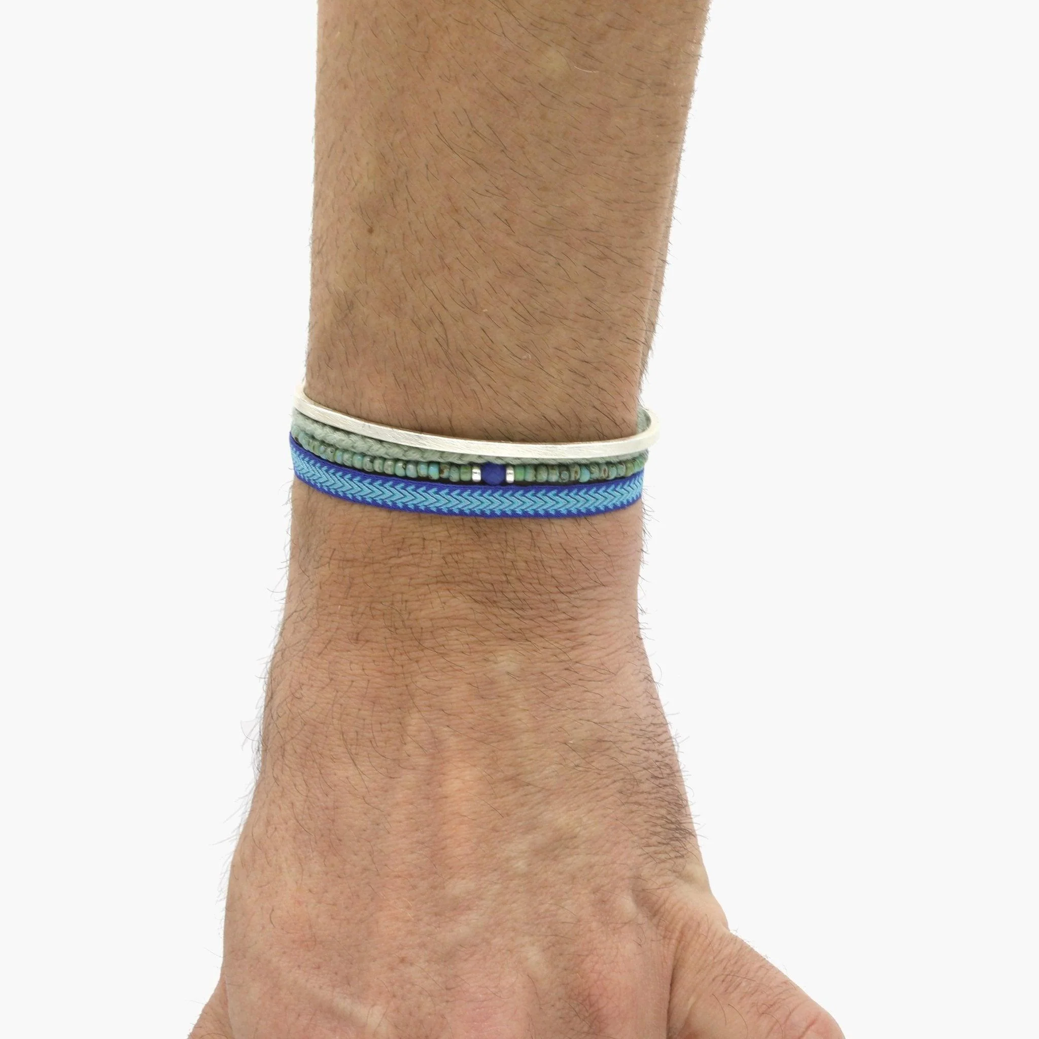 Handmade Purnama Bracelet (Blue/Grey) - Image 2