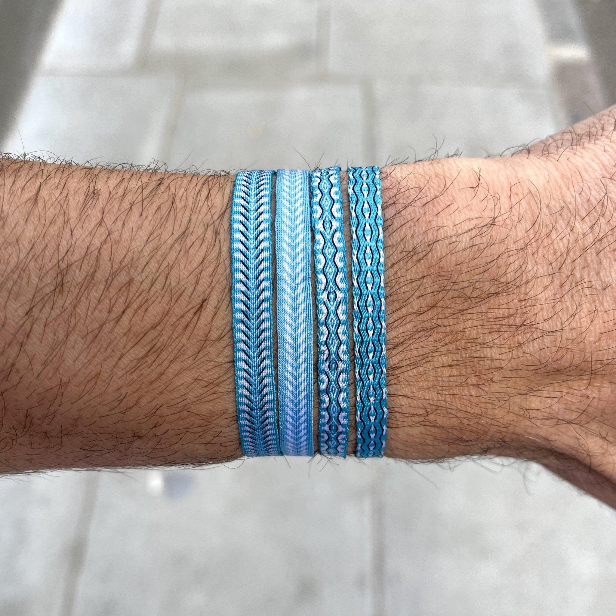 Handmade Purnama Bracelet (Light Blue/Black/White) - Image 2