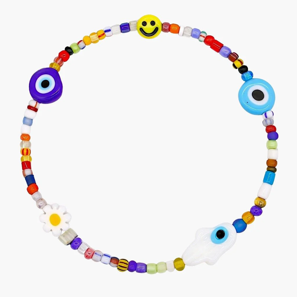 Holidays Bracelet With Assorted Glass Beads