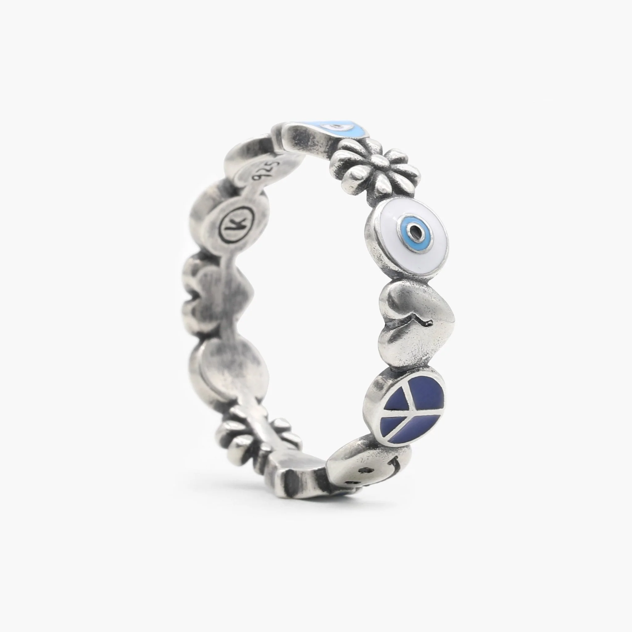 Holidays Signature Sterling Silver Ring With Enamelled Charms - Image 2