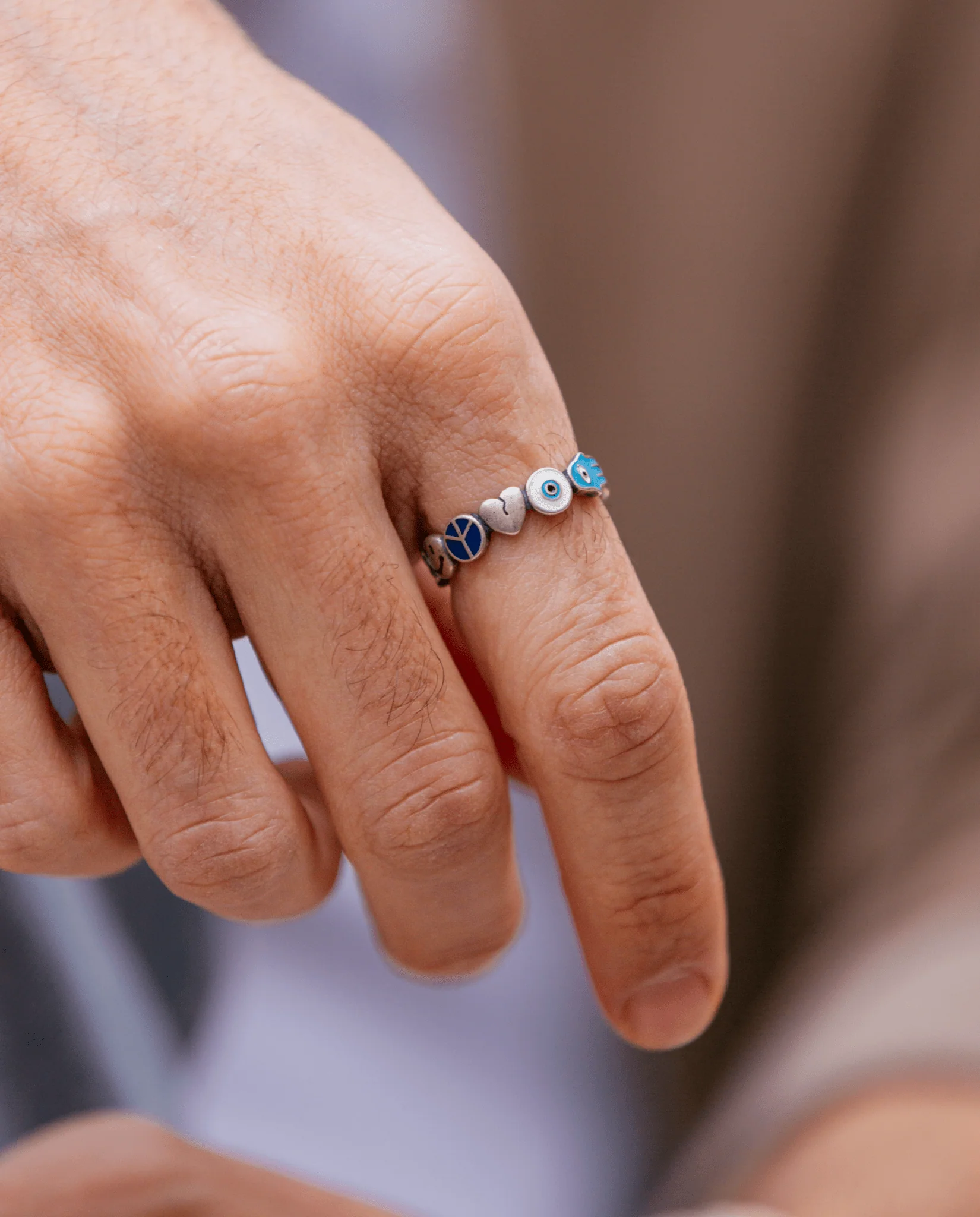 Holidays Signature Sterling Silver Ring With Enamelled Charms - Image 3