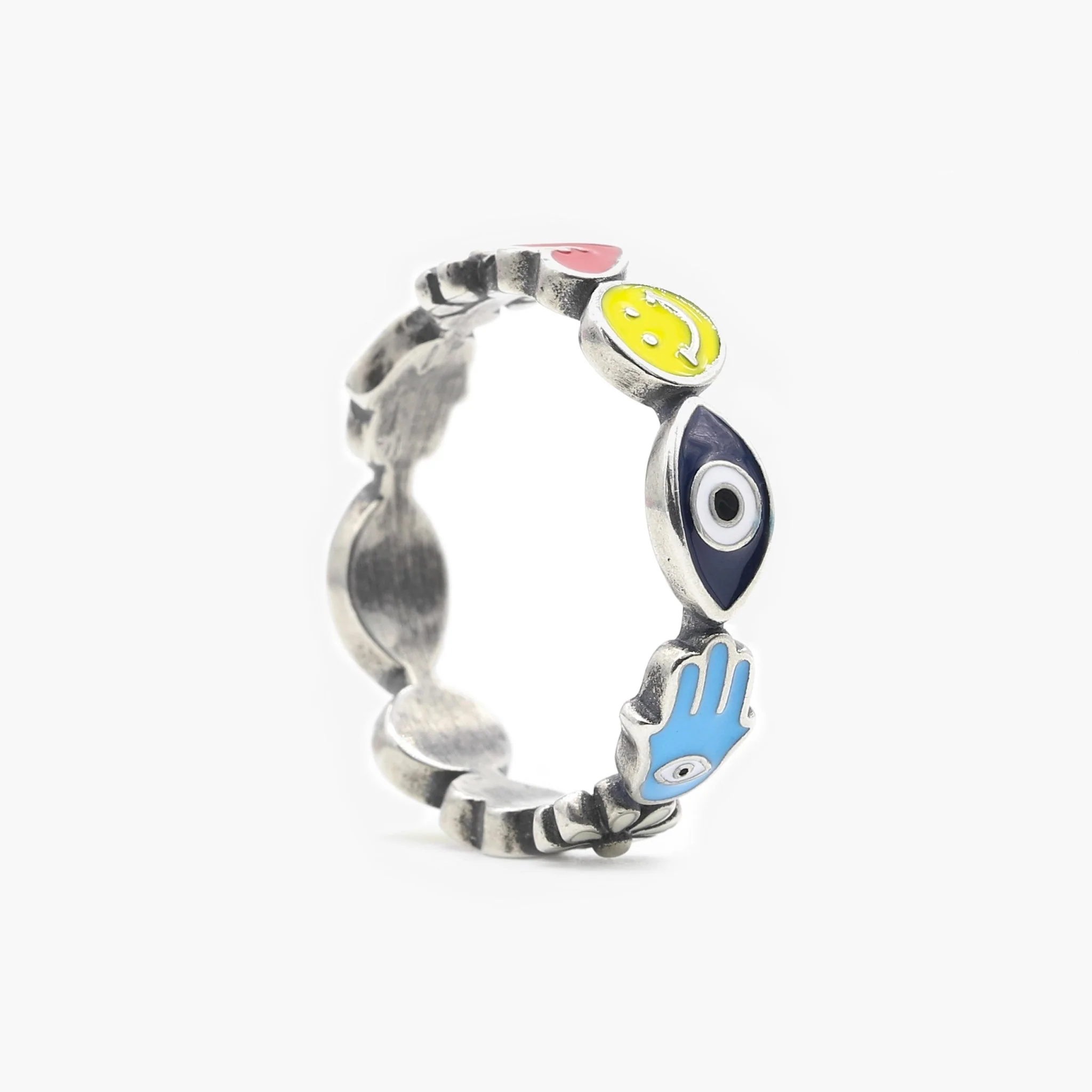 Holidays Signature Sterling Silver Ring With Enamelled Charms - Image 2