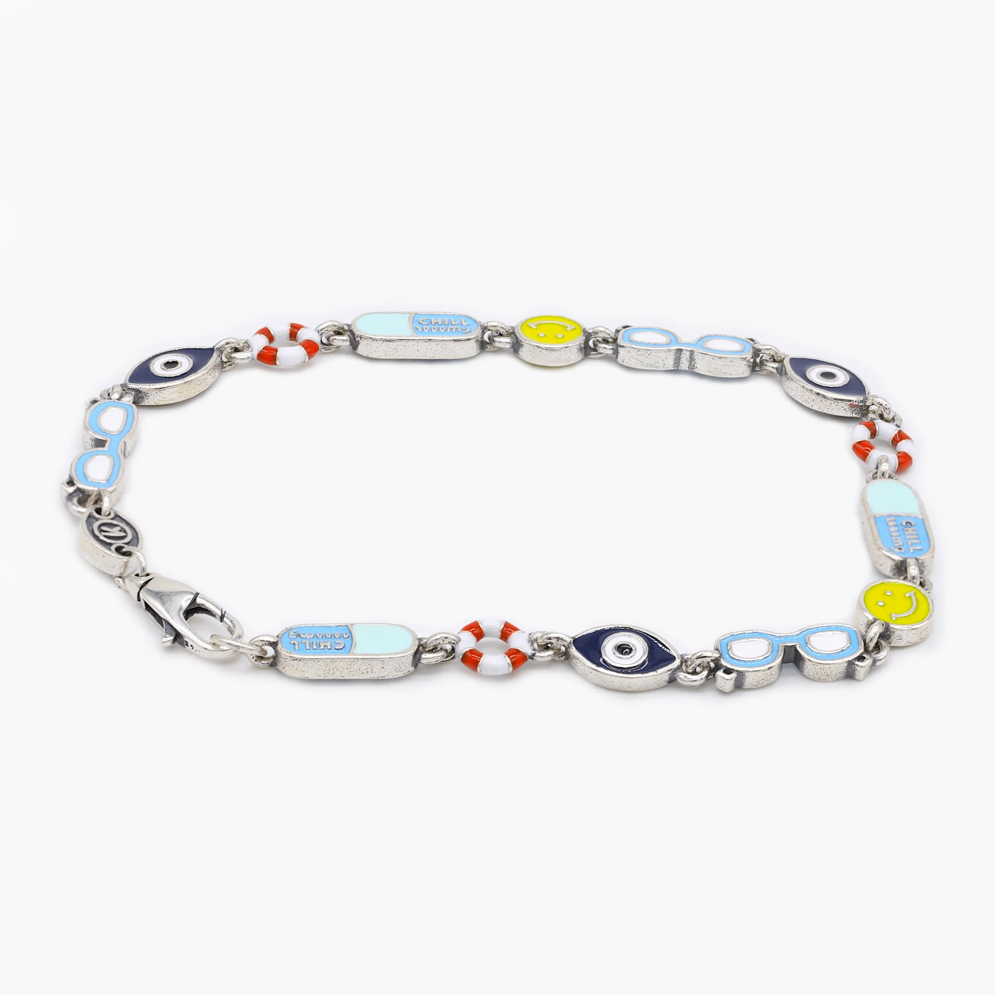 Holidays Sterling Silver Bracelet With Multi Enamelled Charms - Image 2