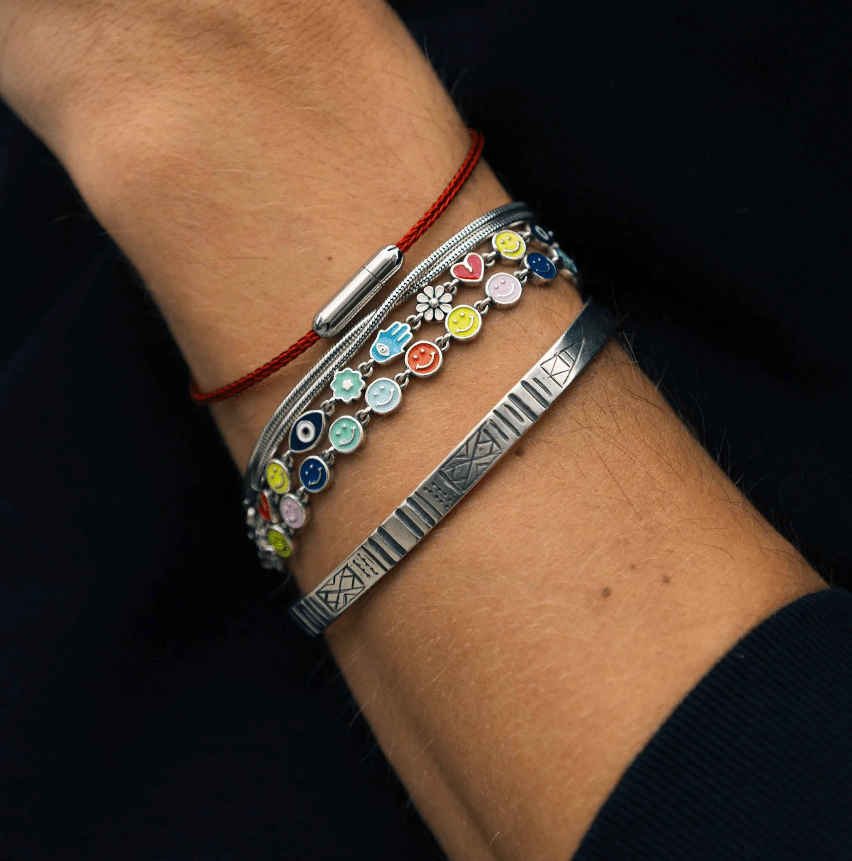 Holidays Sterling Silver Signature Bracelet With Multi Enamelled Charms - Image 3