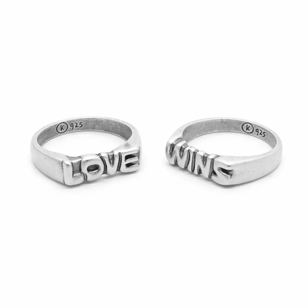 Love Wins Double Sterling Silver Ring - Image 2