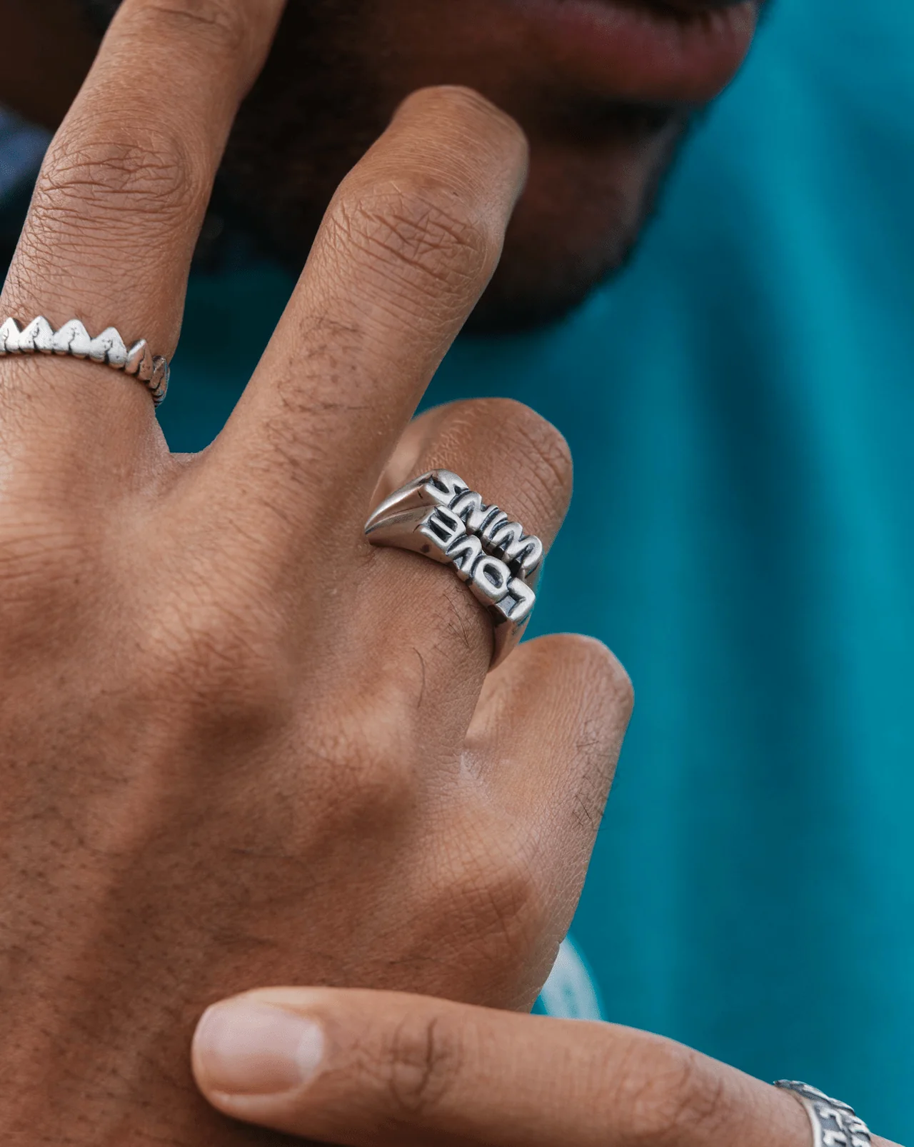 Love Wins Double Sterling Silver Ring - Image 3
