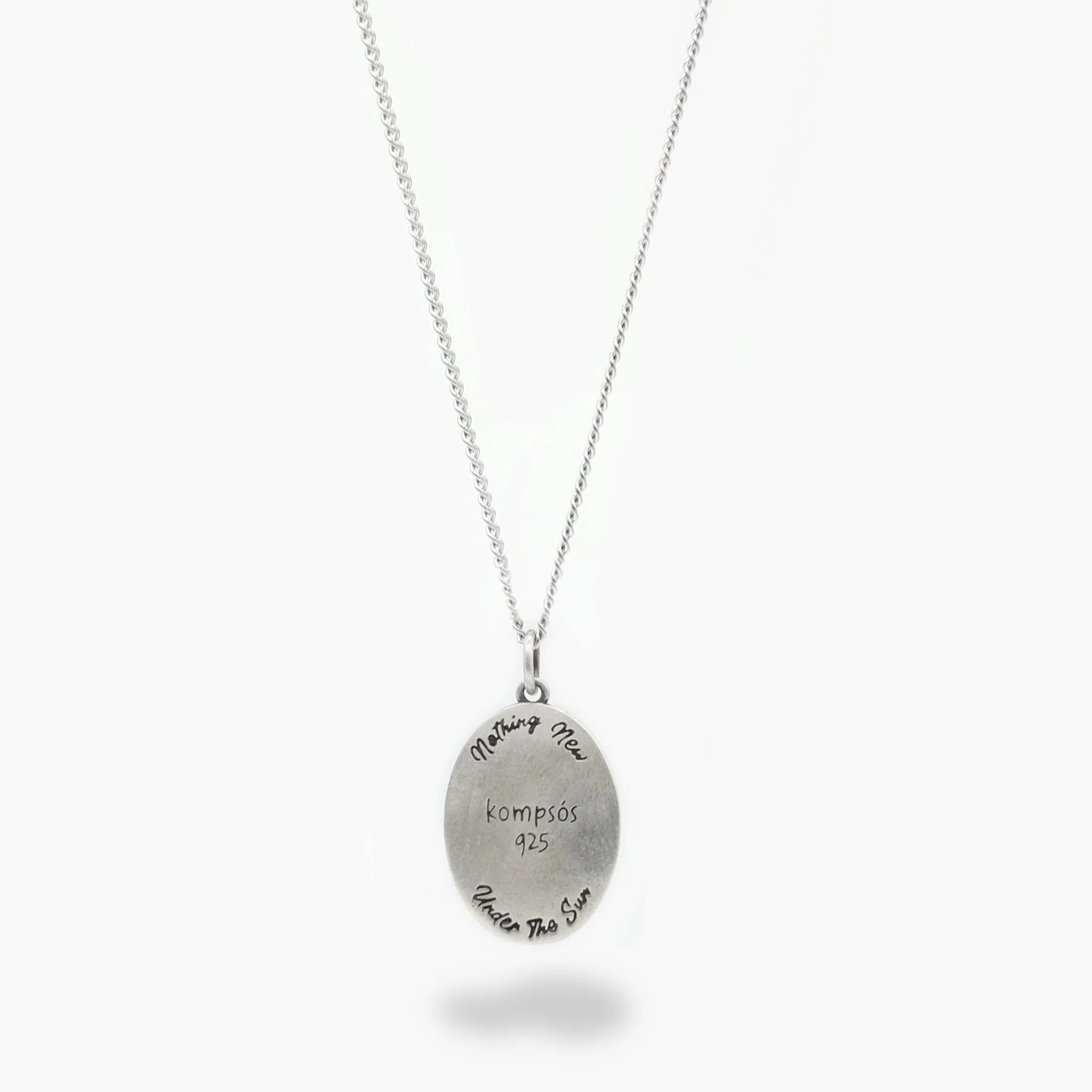 Solar Eclipse Sterling Silver Necklace (Cream) - Image 4