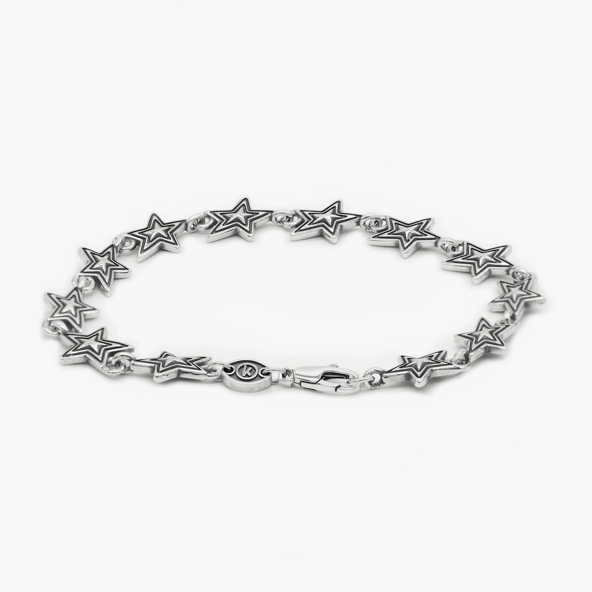 Multi Shooting Star Sterling Silver Chain Bracelet - Image 2