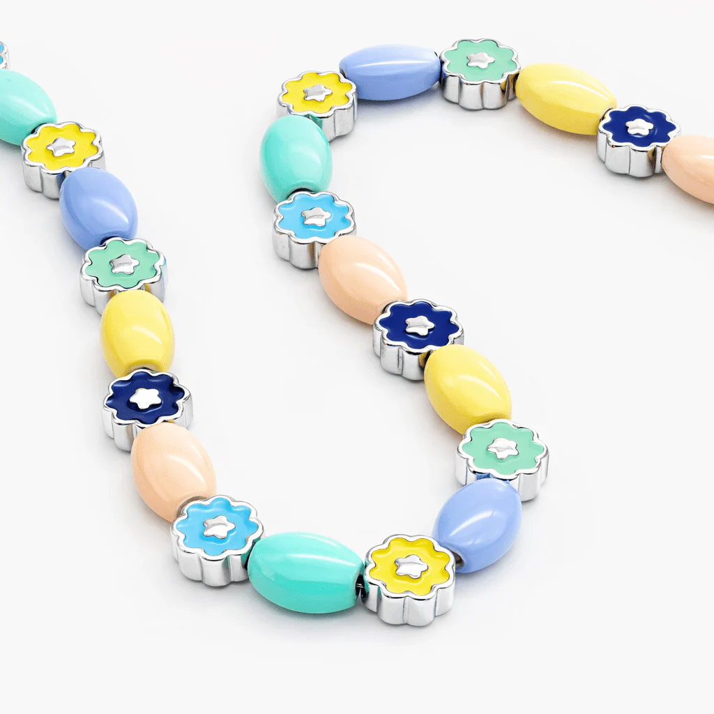 Necklace With Enamelled Charms And Assorted Pastel Beads - Image 2