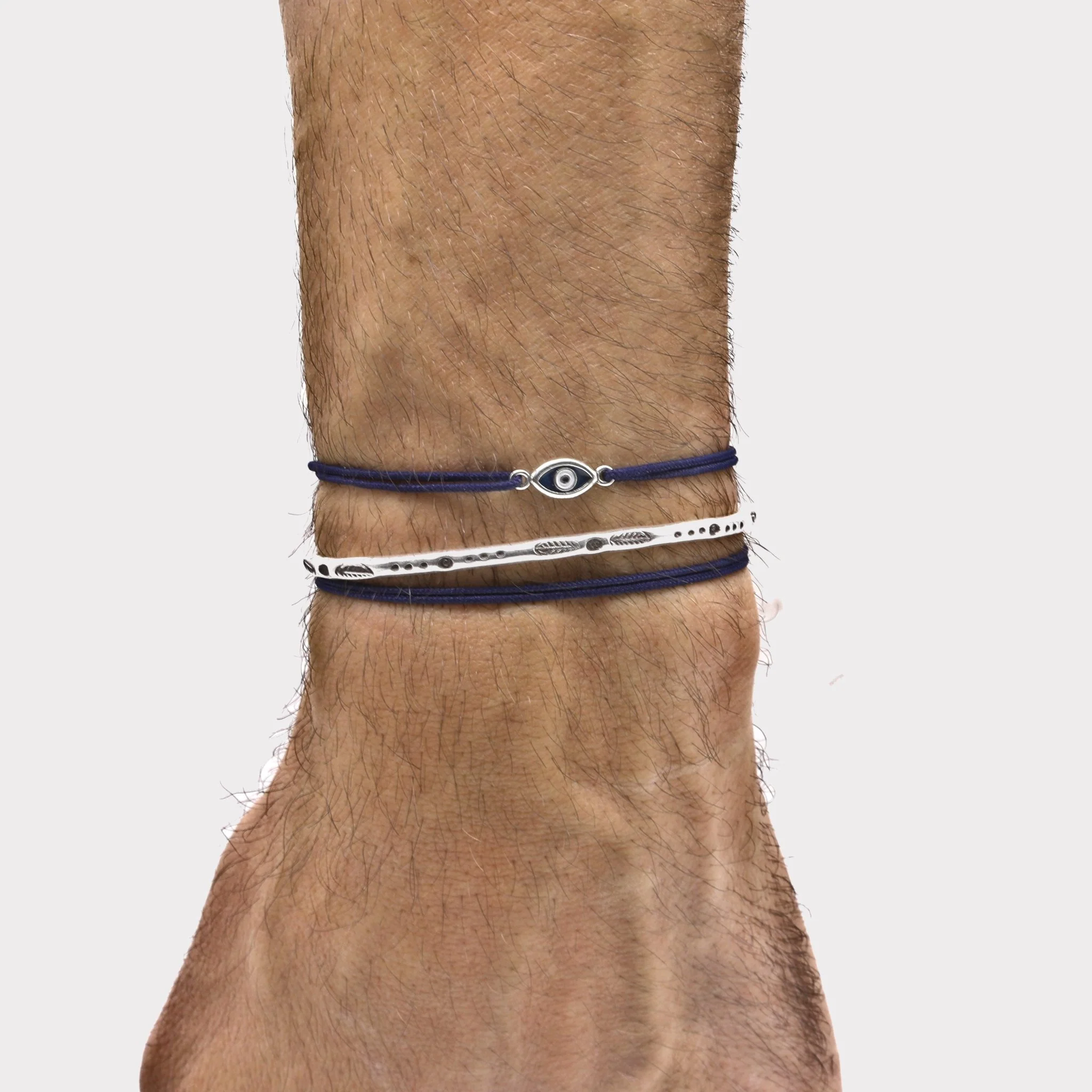 Nylon String Bracelet (Black) - Image 2