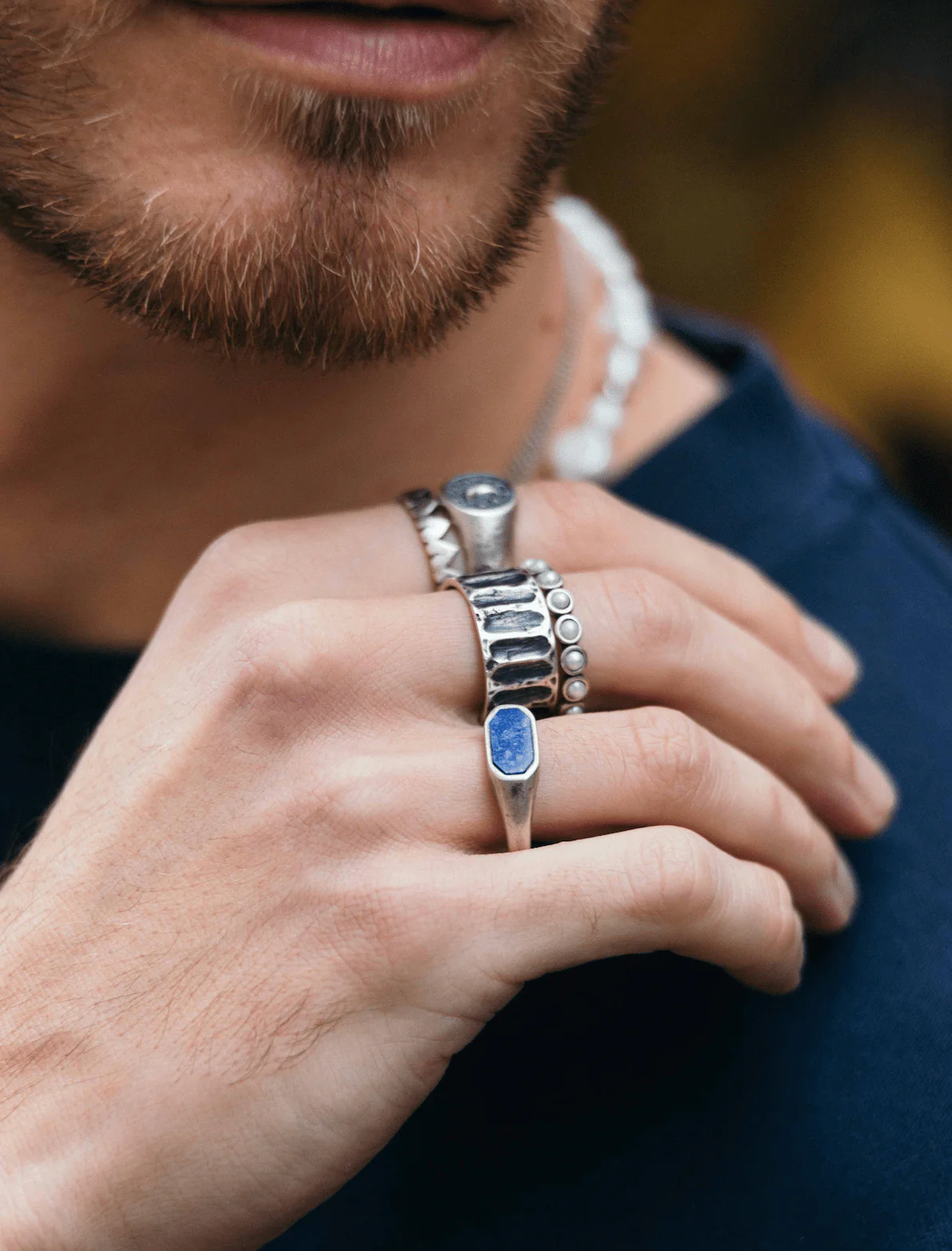 Octagon Signet Ring With Lapis Lazuli Stone - Image 7