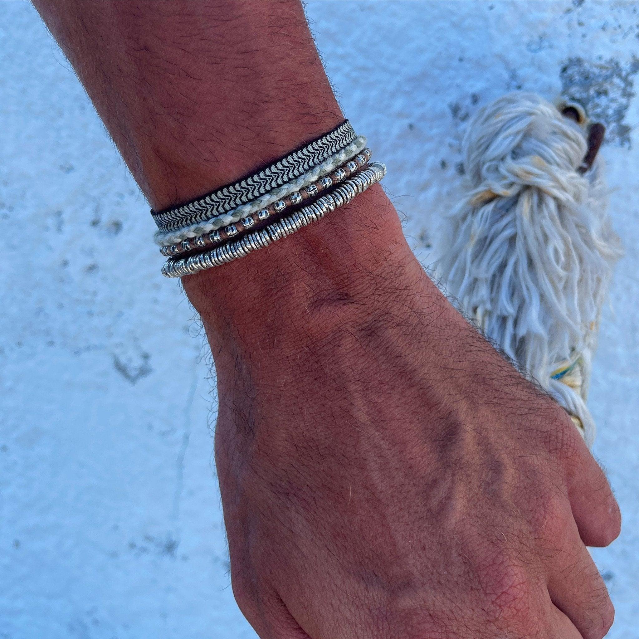 4mm Oxidized Silver "Rodeo" Bracelet - Image 4