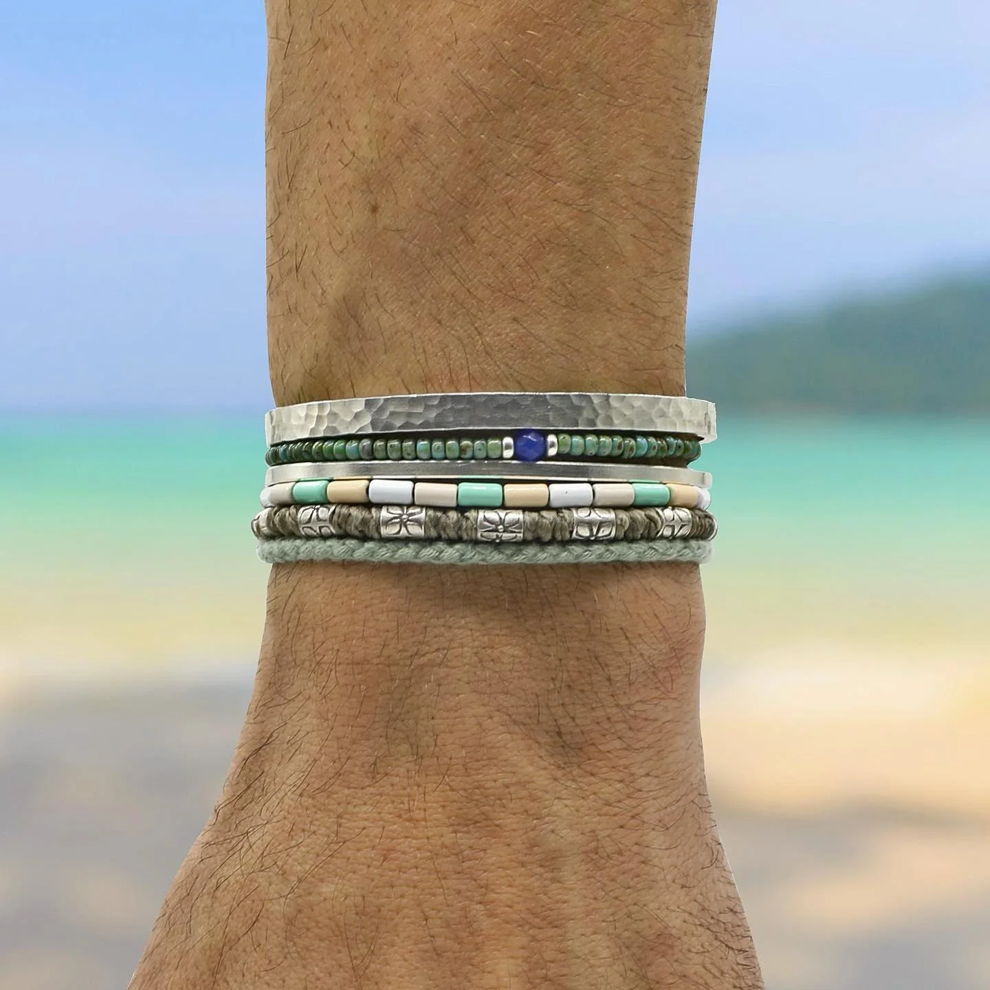 Pranayama Cotton Bracelet (Grey) - Image 3