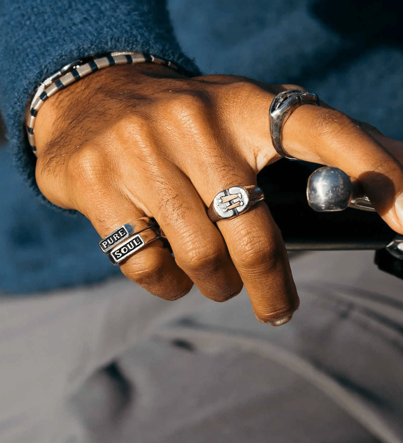Pure Soul Double Sterling Silver Ring - Image 4