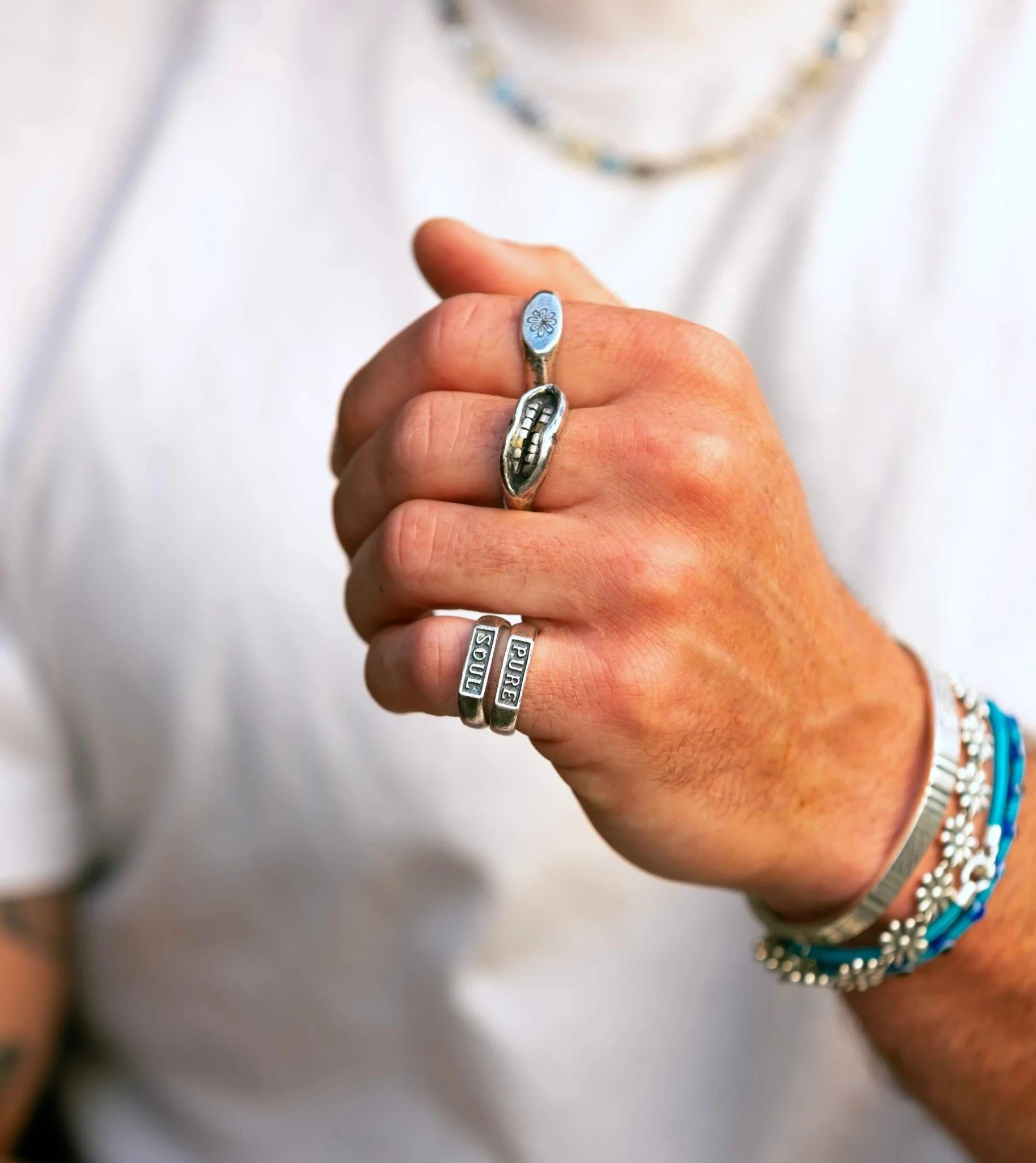 Pure Soul Double Sterling Silver Ring - Image 5