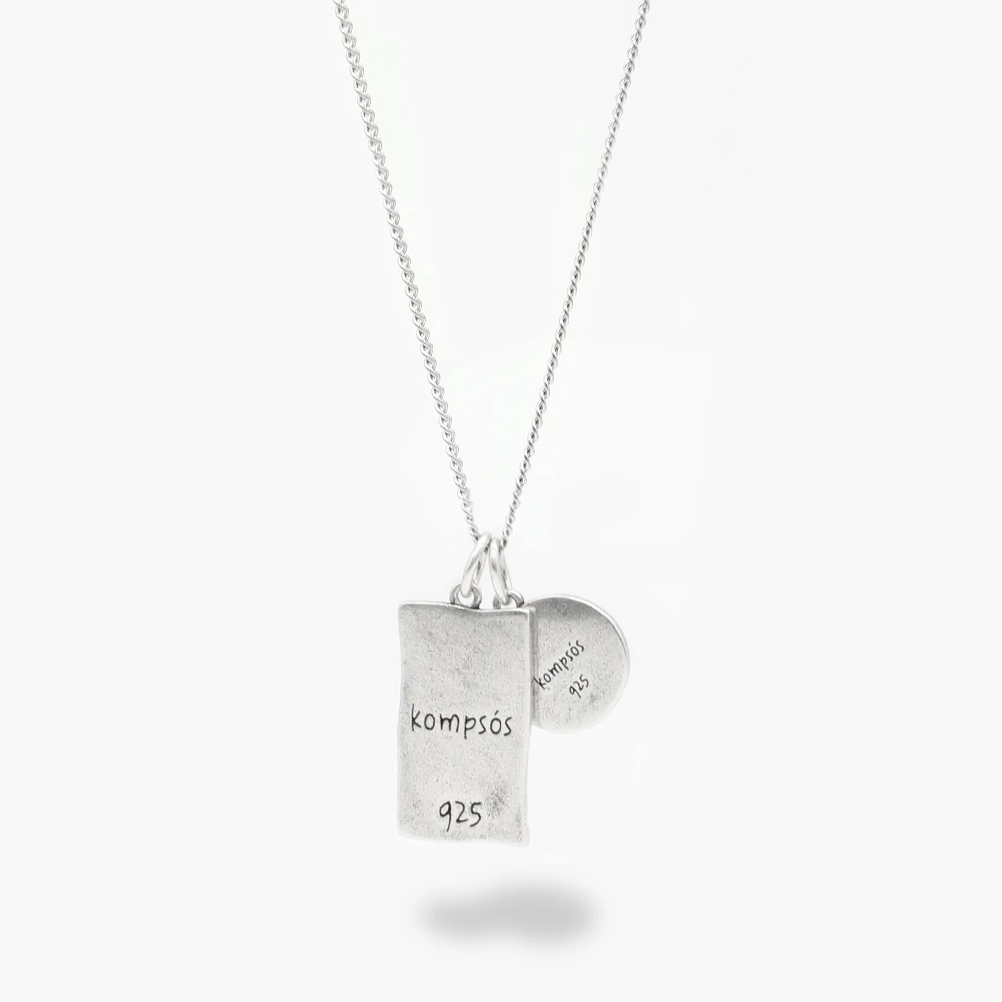 Stela of the Gatekeeper "Maati" Egyptian Hieroglyphics Silver Necklace - Image 2