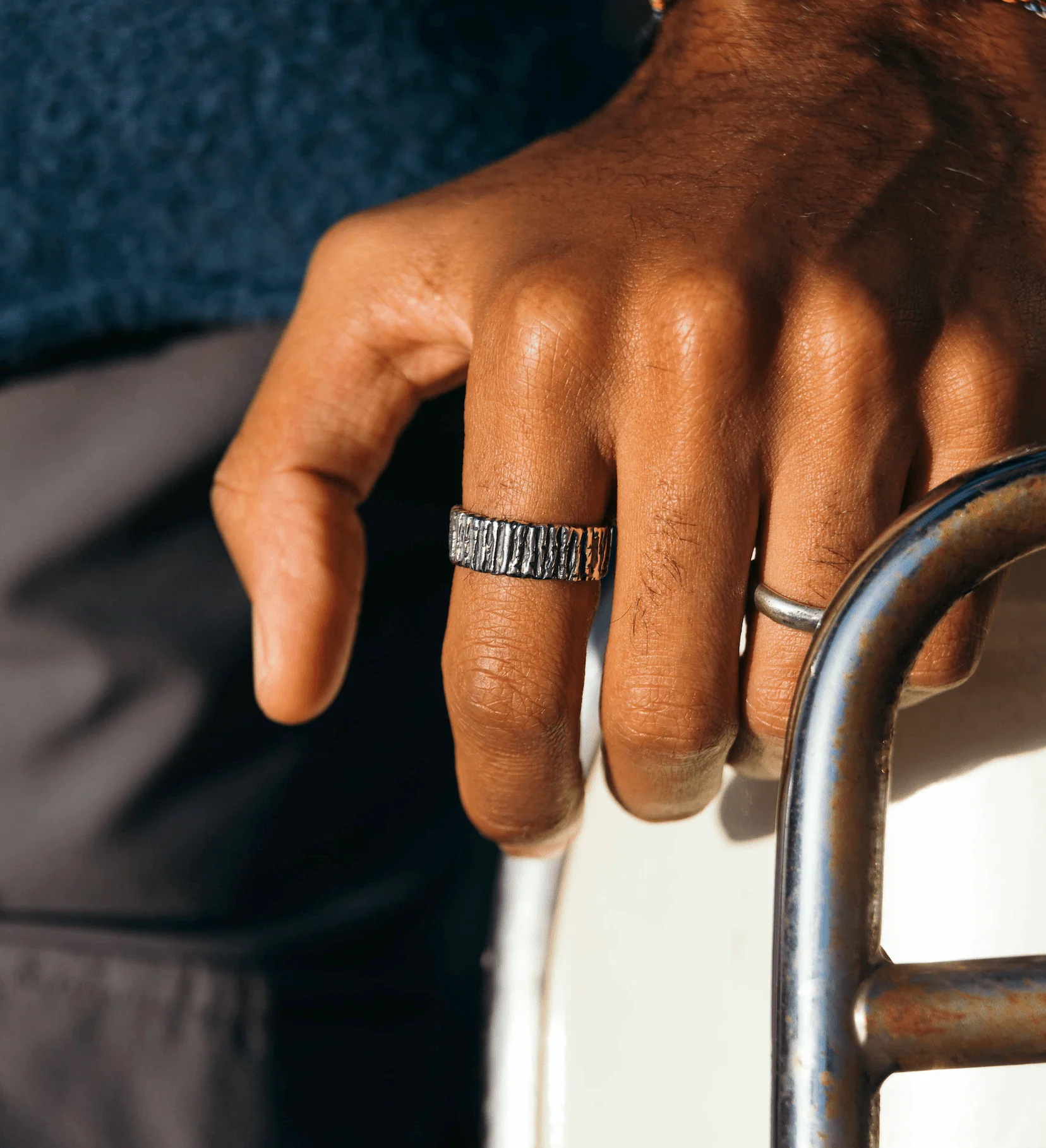 Sterling Silver Crater Ring - Image 2
