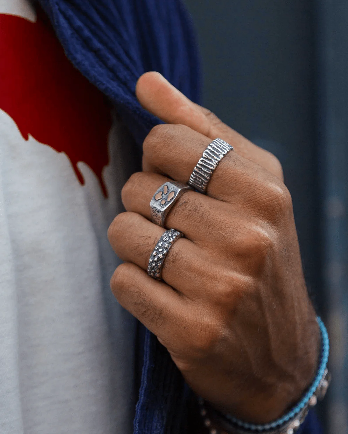 Sterling Silver Crater Ring - Image 4
