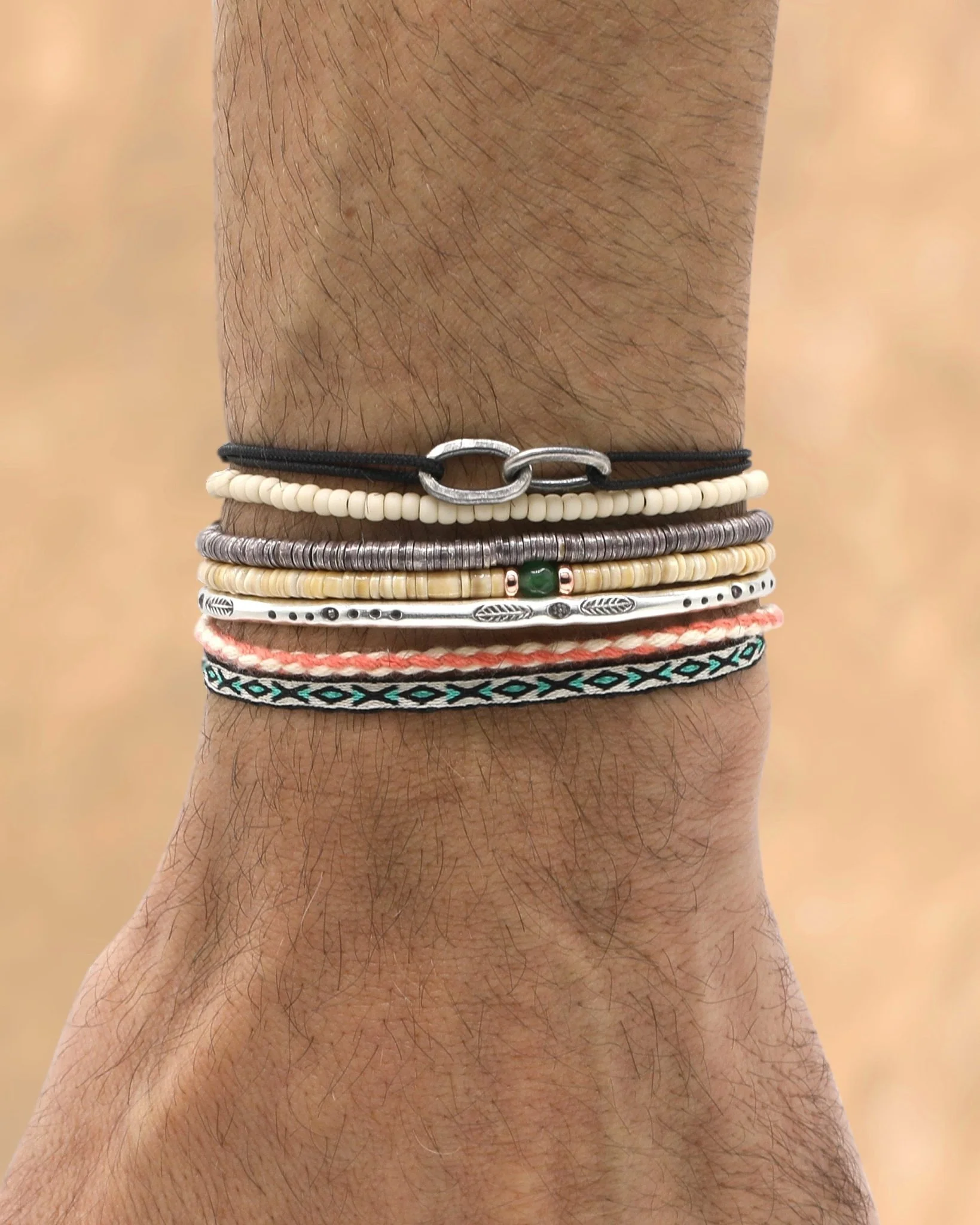 Sterling Silver Disc Beads "Ares" Bracelet - Image 3