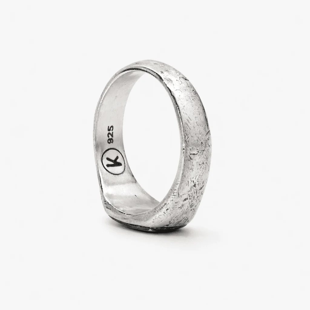 Sterling Silver Maxi Signet Ring With Aged Finish - Image 2