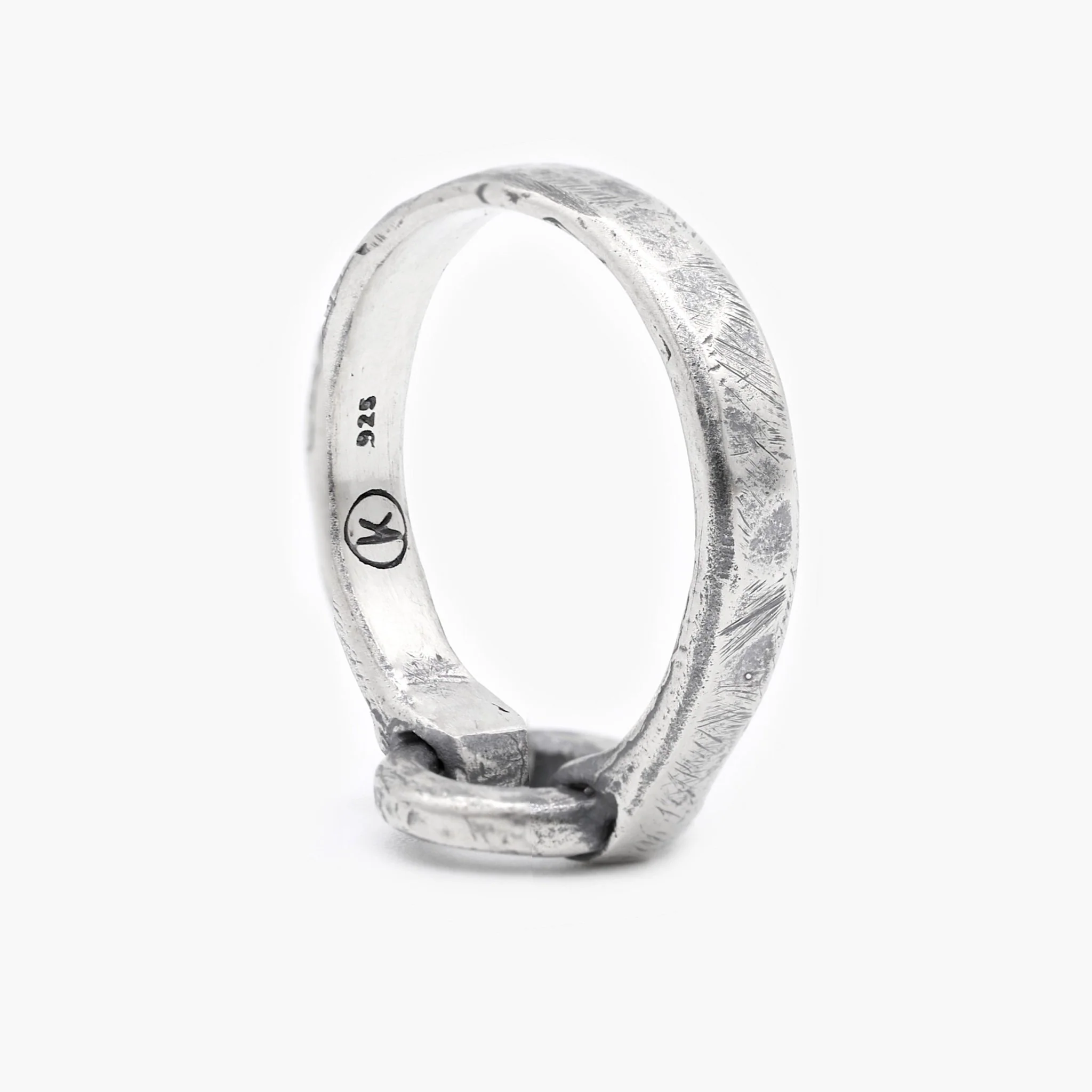 Sterling Silver Round Perforated Signet Ring - Image 3